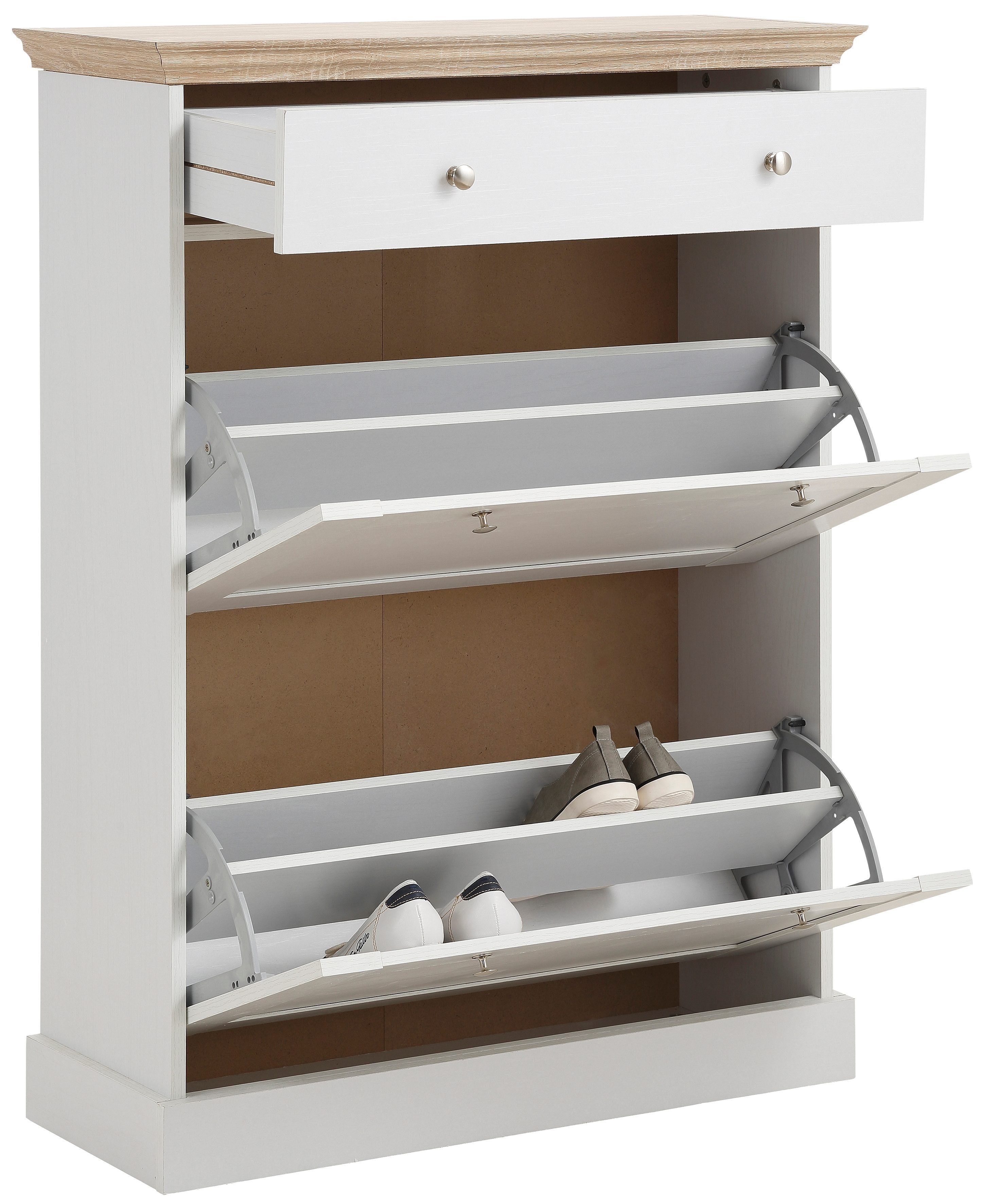 OTTO home Schuhkommode Binz, mit schönen Metallgriffen und vielen Stauraummöglichkeiten, Höhe 105cm