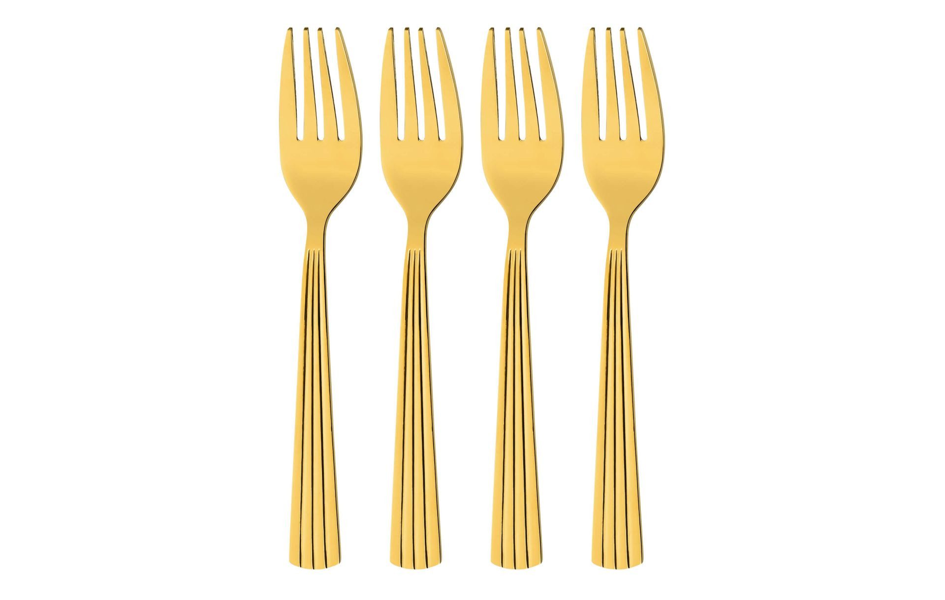 GRÄWE Kuchengabel (4 Stück), GRÄWE Kuchengabeln Athen, 4-teilig, Edelstahl, gold