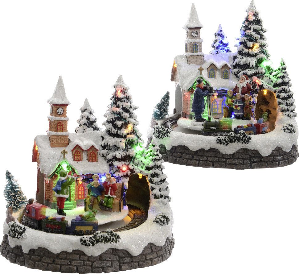 Kaemingk Dekofigur Kaemingk LED Weihnachtsdorf Szene günstig online kaufen