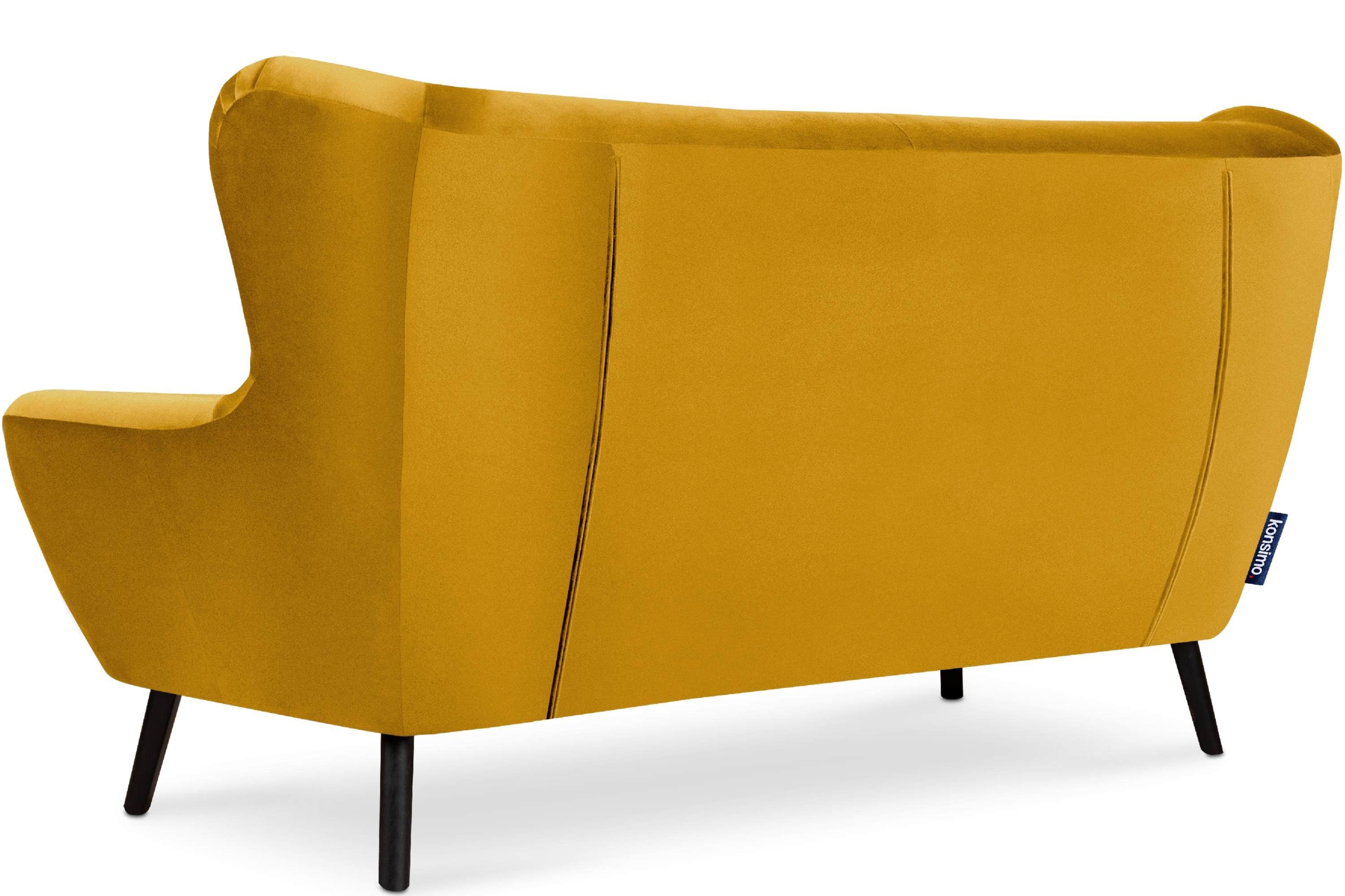 gelb Oberstoff, Sitz Sitzer, MIRO Schaumstoff im Sofa bequemer wasserabweisender Konsimo | 3 Sofa gelb