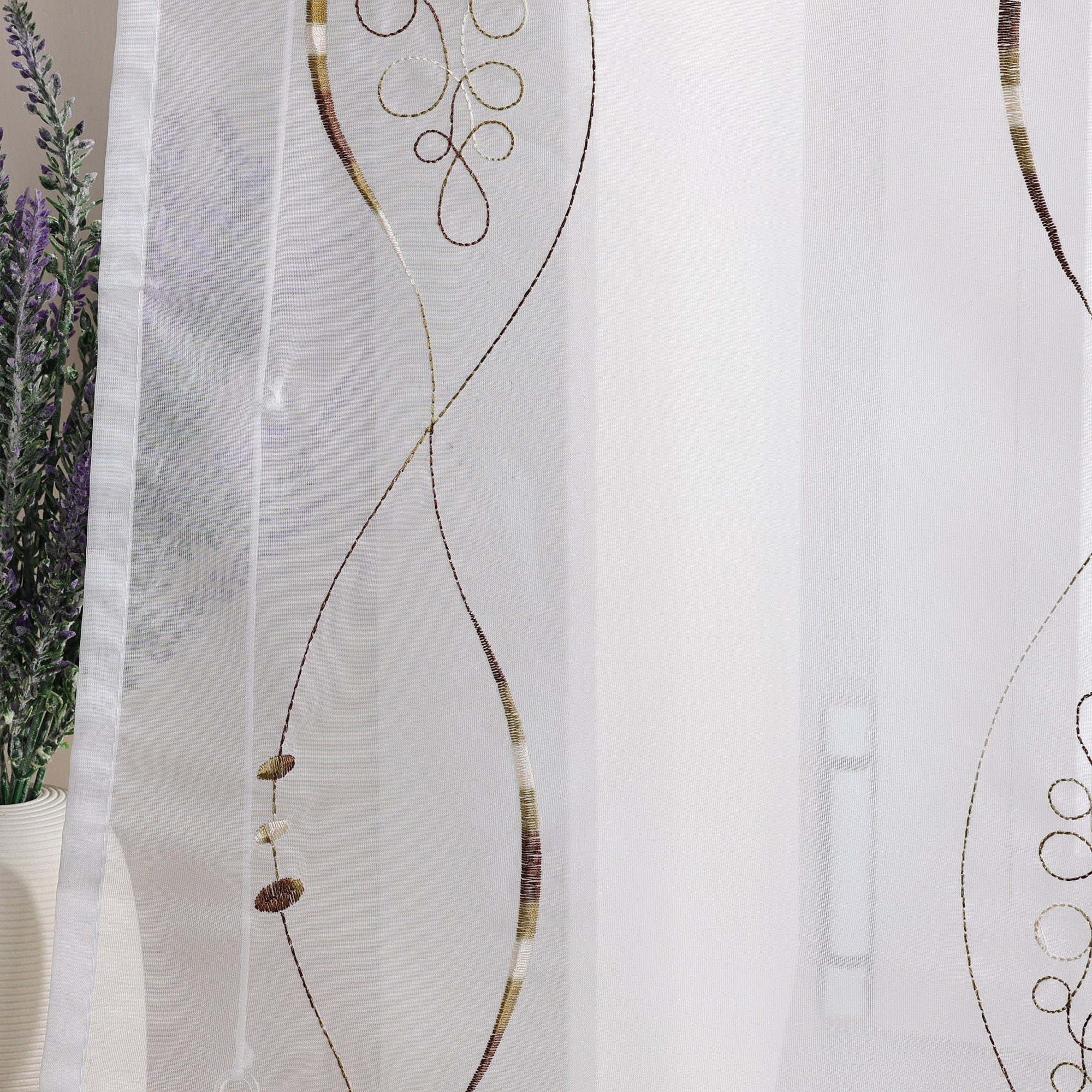 Joyswahl Raffrollo, mit Schlaufen, Küche Modern Schlaufenrollo Besticktmit günstig online kaufen