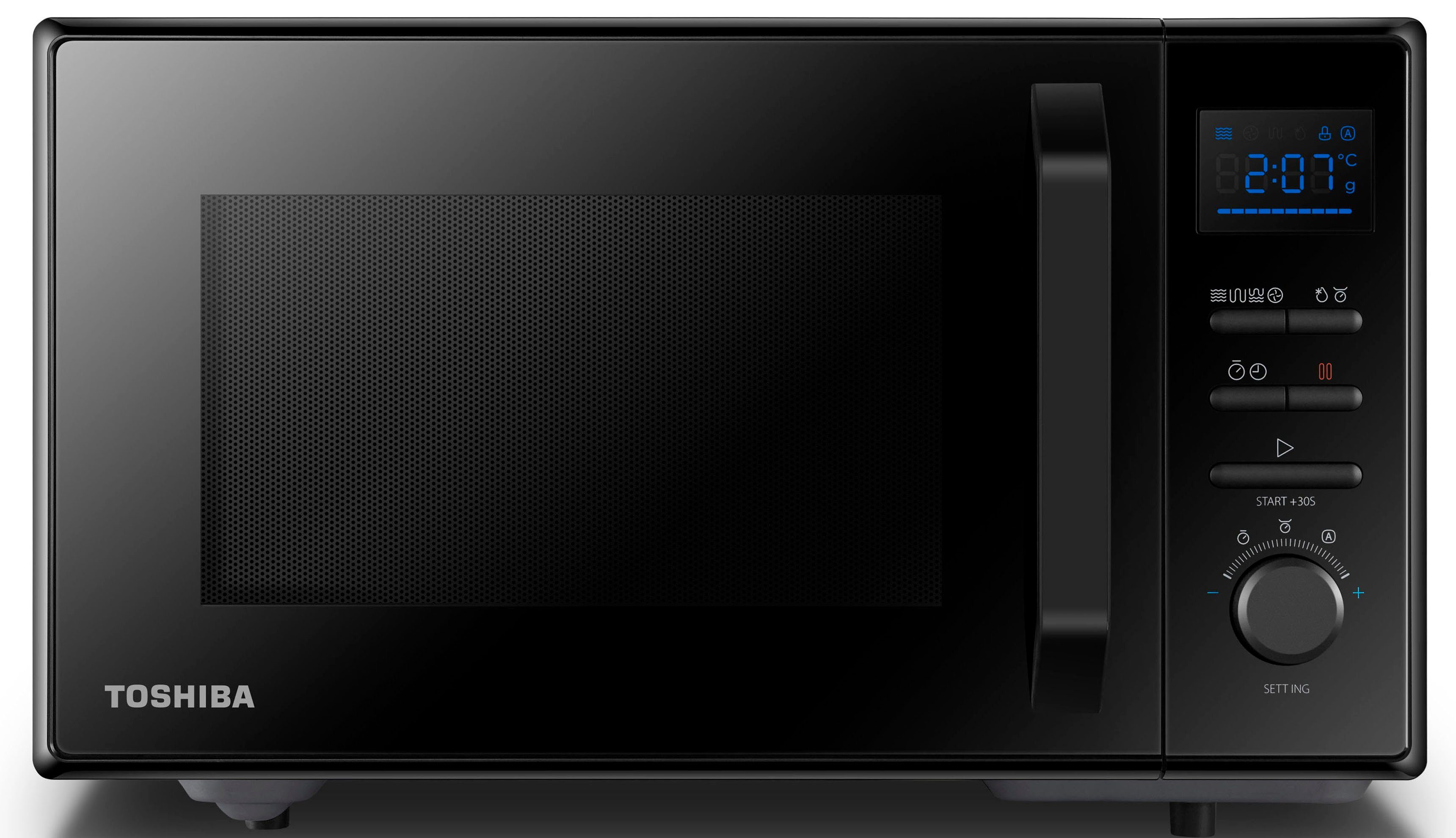 Toshiba Mikrowelle MW2-AC25TF(BK), Grill, Heißluft, Mikrowelle, 25 l, Vielseitige Kombi-Funktion