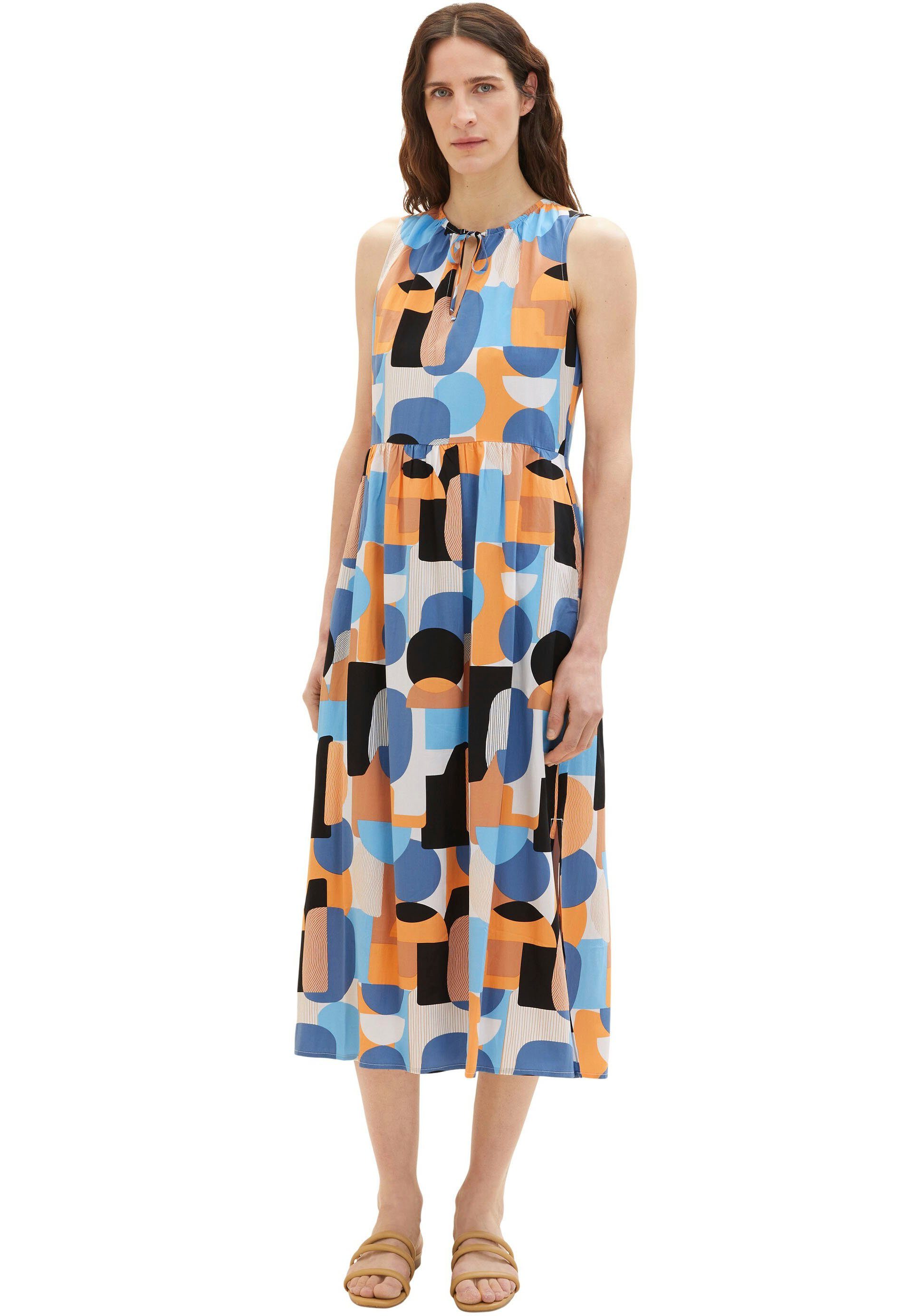 TAILOR retro shapes Volantkleid TOM abstract