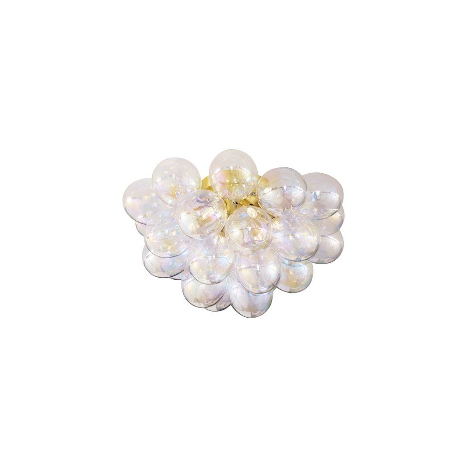 Qazqa Deckenleuchte Uvas, ohne Leuchtmittel, G9, Messing, Design, Glas, 6-f günstig online kaufen