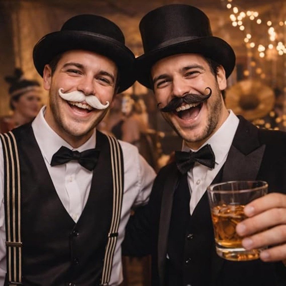 TK Gruppe Kostüm 36x selbstklebend Bärte mit div. Schnurrbart zu Fasching & Karneval