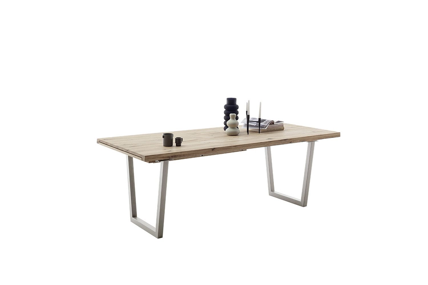 freiraum Tischgestell BROOKLYN (2er Set), (2er Set) Trapez-Form in Edelstahl silber - 78x68x15 (BxHxT)