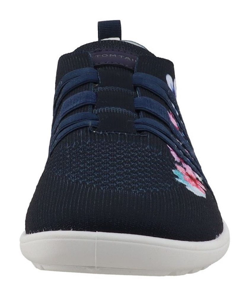 TOM TAILOR Patty Slip-On Sneaker Freizeitschuh, Halbschuh, Slipper mit hübschen Blütendrucken
