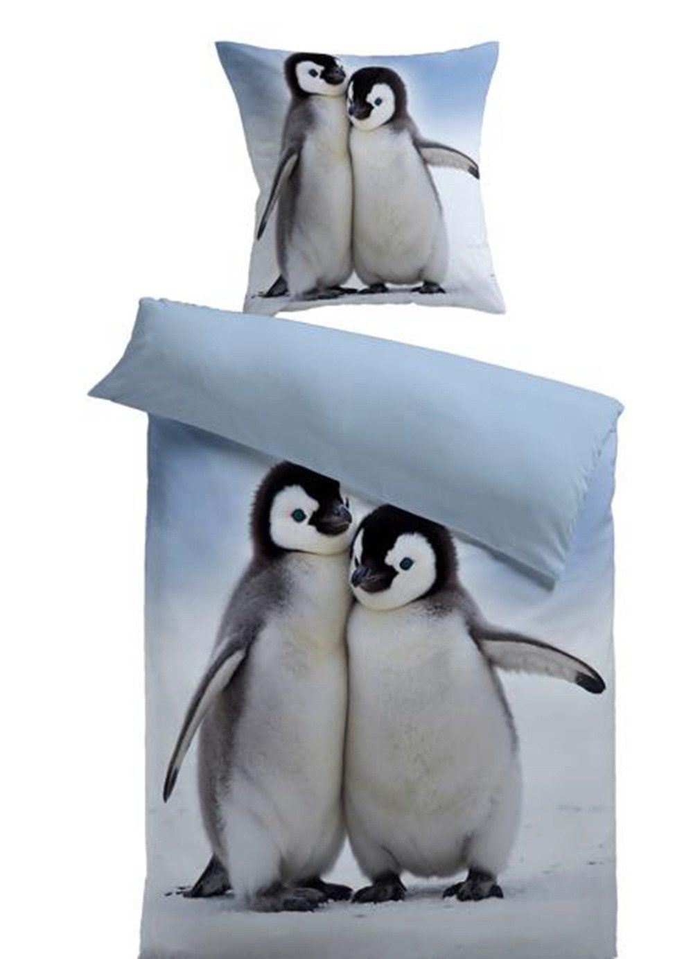 MESANA Bettwäsche Microfaser, Microfaser, Wndebettwäsche, Pinguin