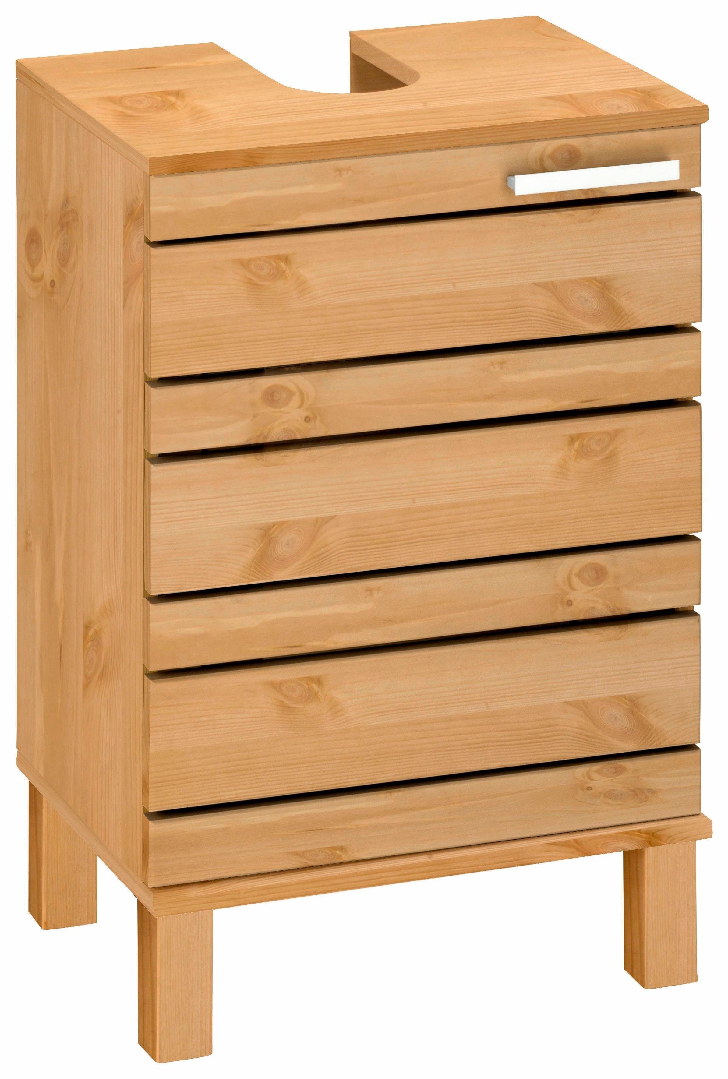 Home affaire Waschbeckenunterschrank JOSIE Breite 40 cm, aus Massivholz, Metallgriff, 1 Tür