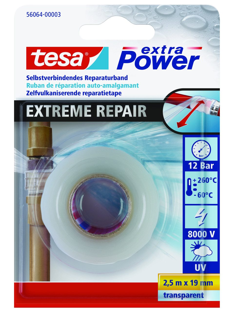 tesa Montageband tesa Extreme Repair Reparaturband 2,5 m x 19 mm