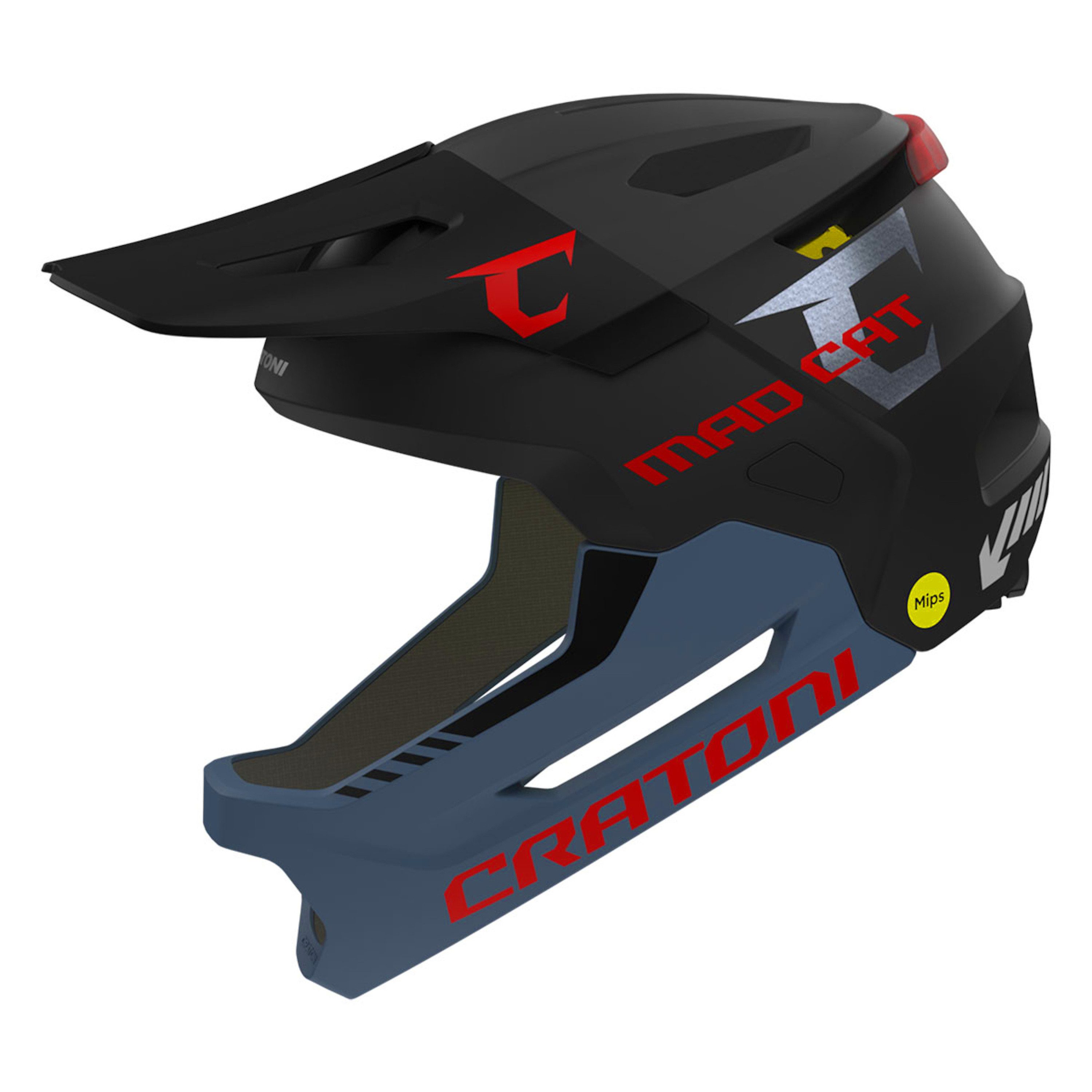 Cratoni Fahrradhelm Kinderhelm Madcat MIPS, Fullfacehelm für Kinder Gr. S/M (49-56 cm)