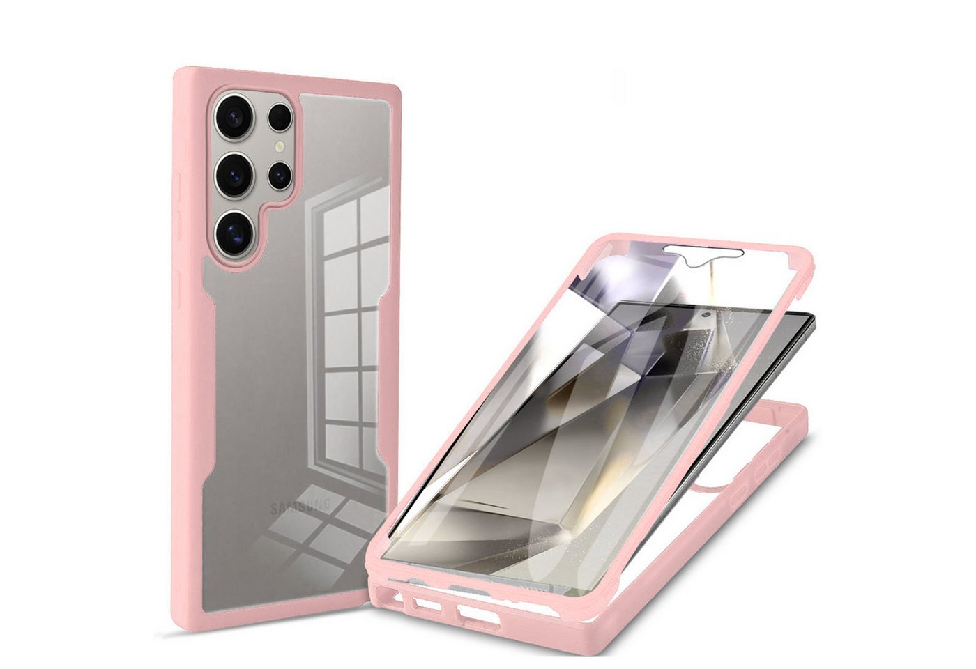 betterfon Handyhülle für Samsung Galaxy S25 Ultra TPU Schutzcase, 2-teiliges 360 Grad Case mit Rundumschutz und Displayschutz