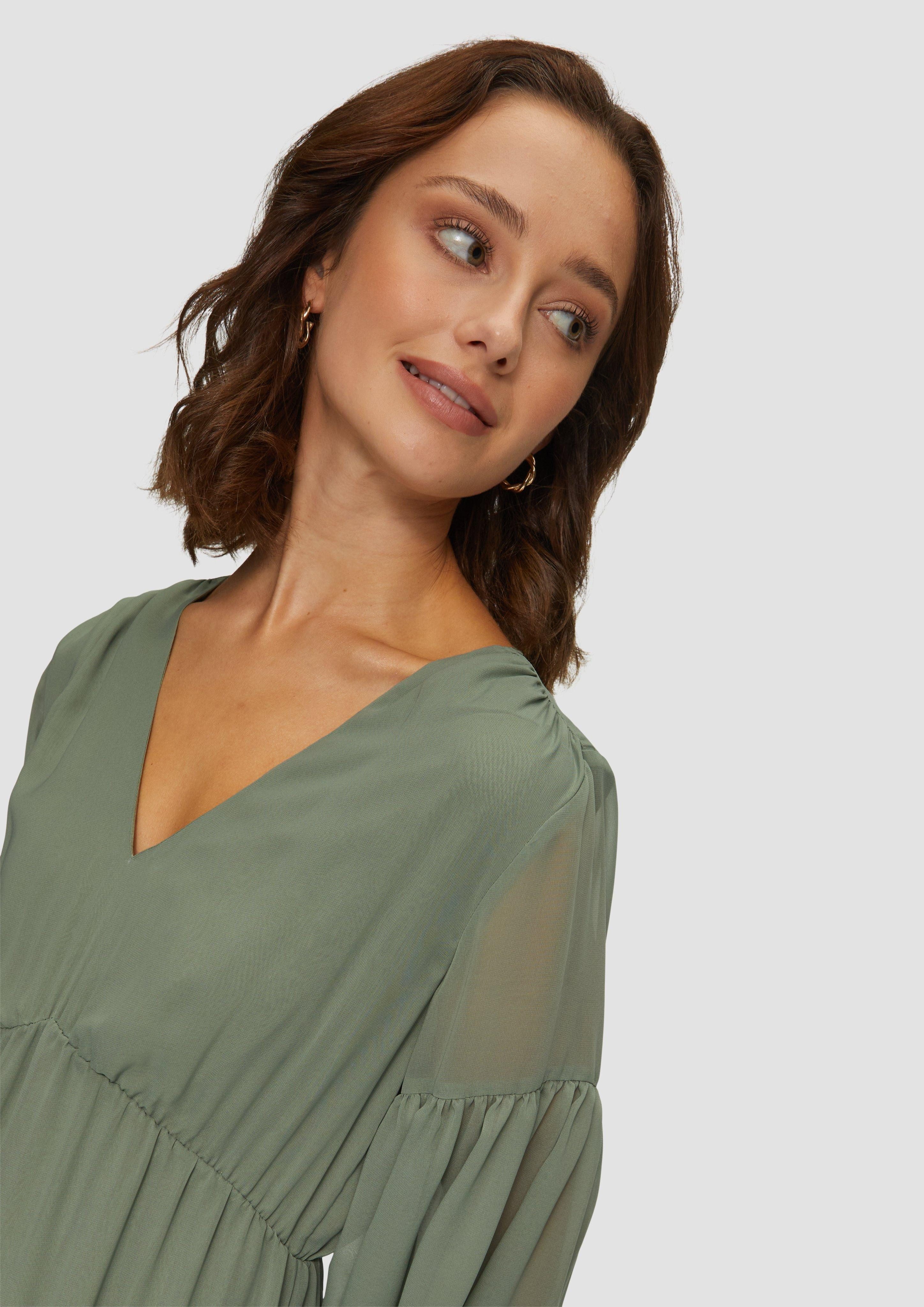 s.Oliver BLACK LABEL Maxikleid Langes Chiffonkleid günstig online kaufen