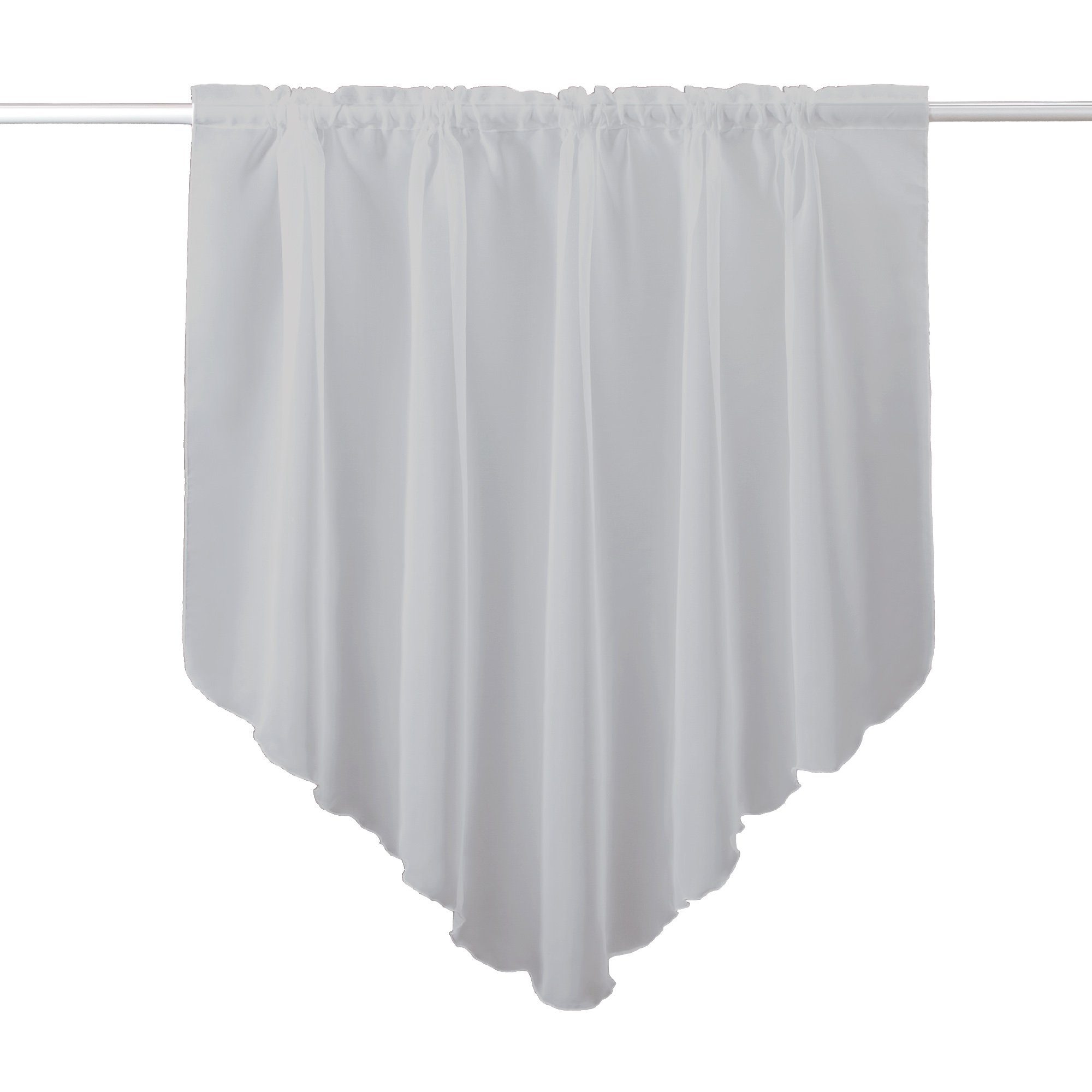 Arsvita Scheibengardine Zipfelgardine mit Tunnelzug, Stangendurchzug, transparent, Kurzgardine 140x100 cm - Bistrogardine, Panneaux Voile, Kurzstore – Bild 2 von 5