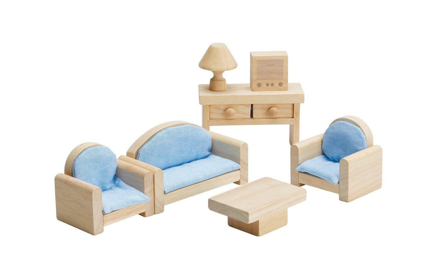 Plantoys Puppenhausmöbel Wohnzimmer Classic