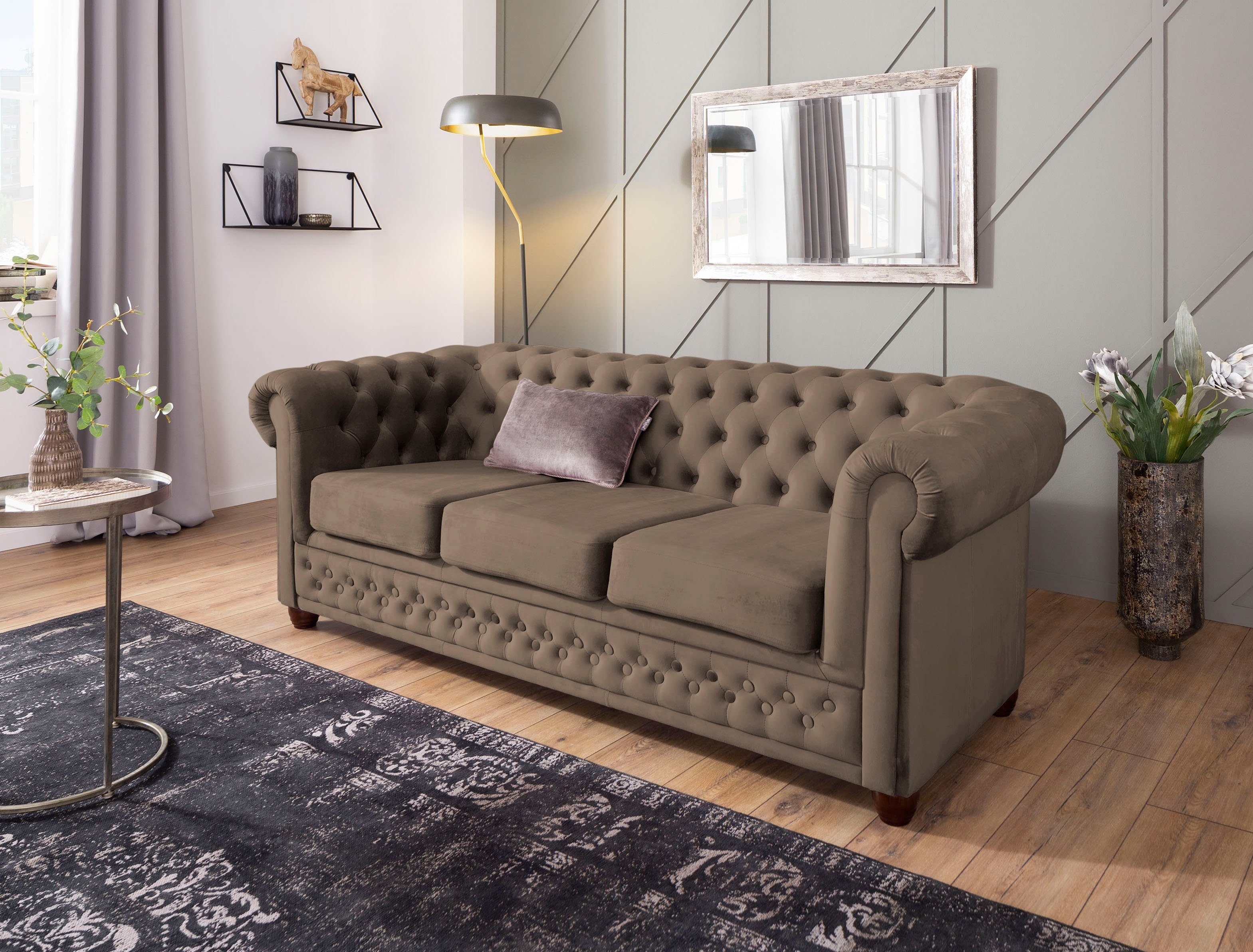 Home affaire Chesterfield-Sofa New Castle, mit günstig online kaufen