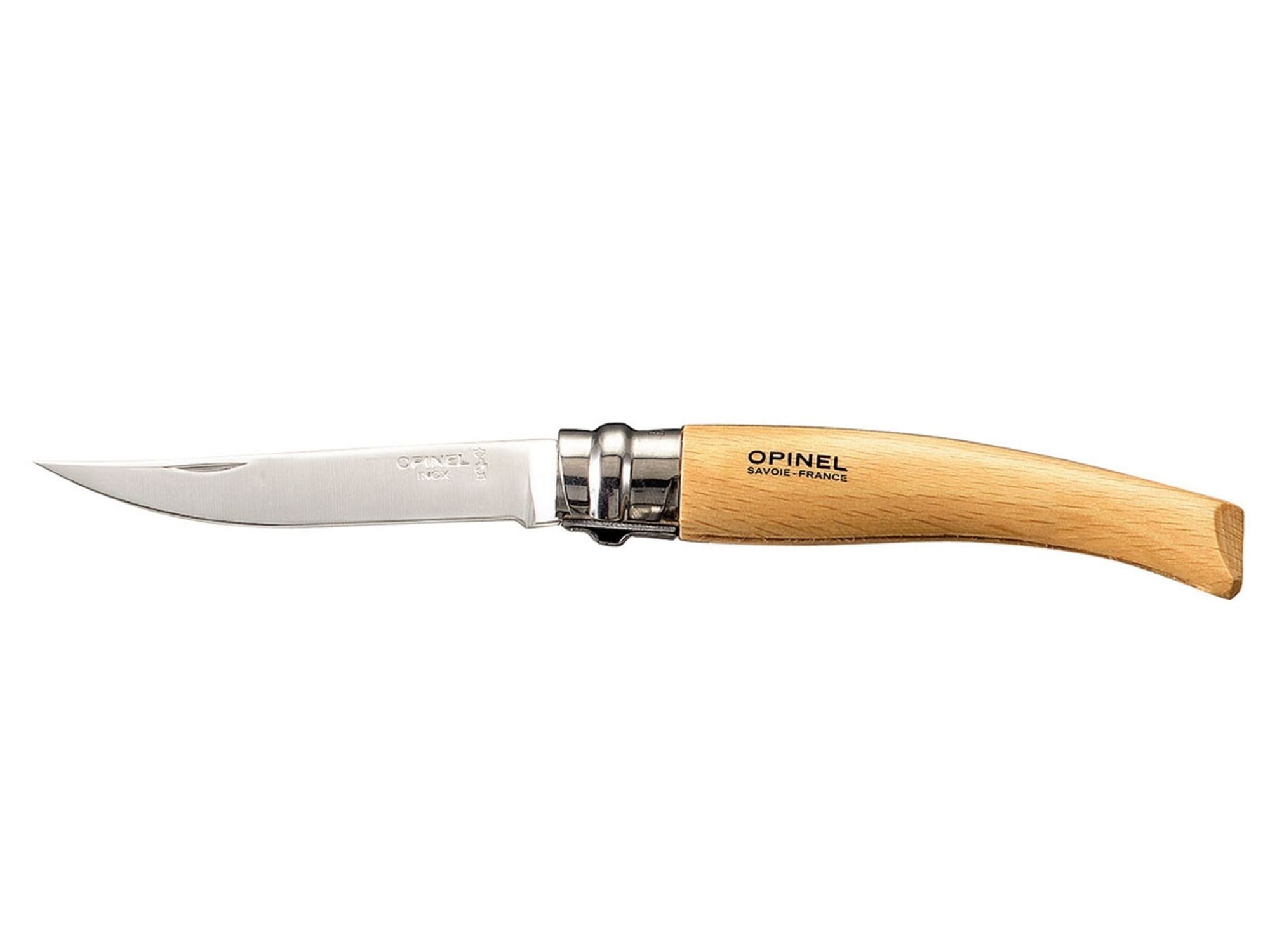 Opinel Taschenmesser Opinel-Messer, Größe 10, Buchenholz, mit Korkenzieher