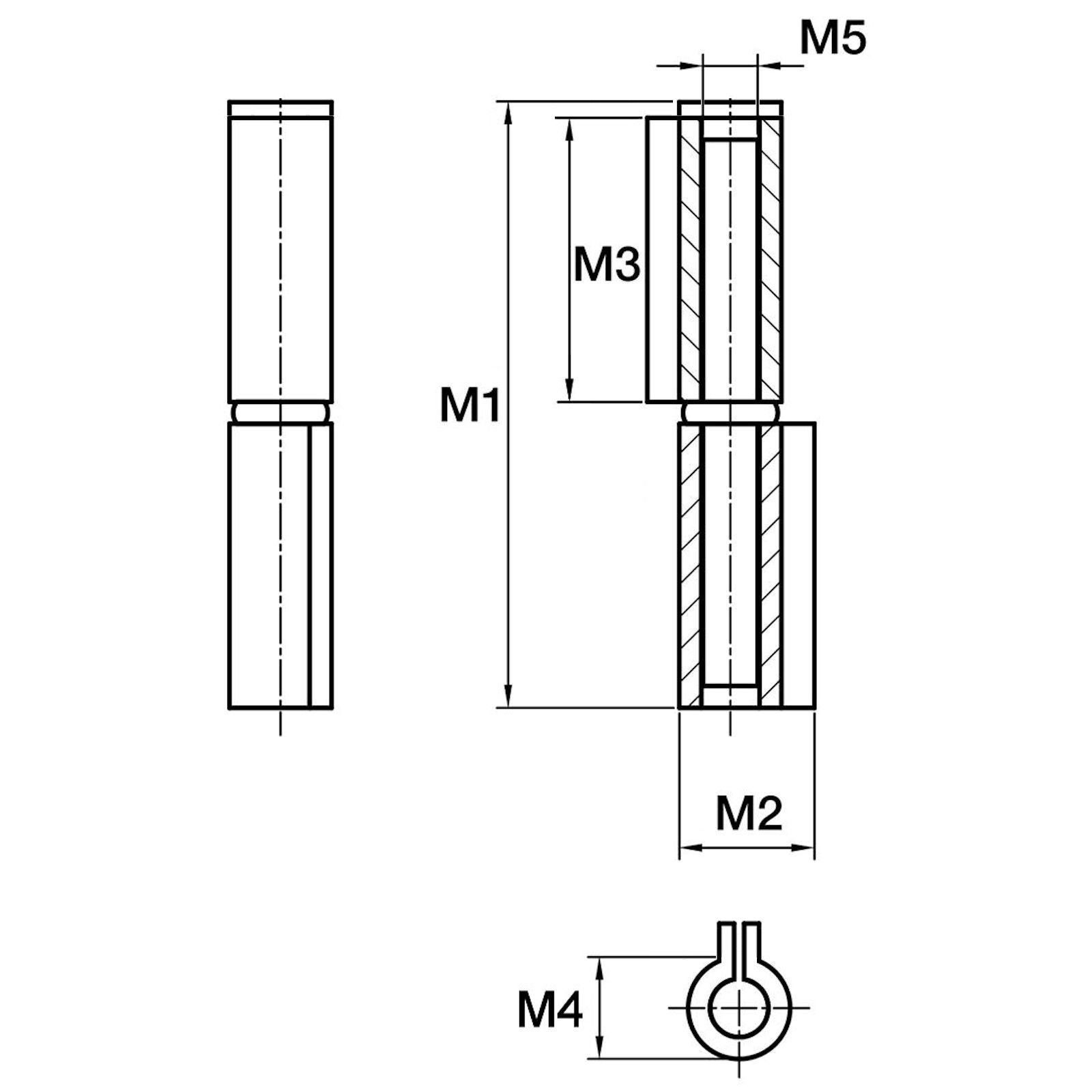 (1 SO-TECH® St), Torbeschlag Stahl schwarz