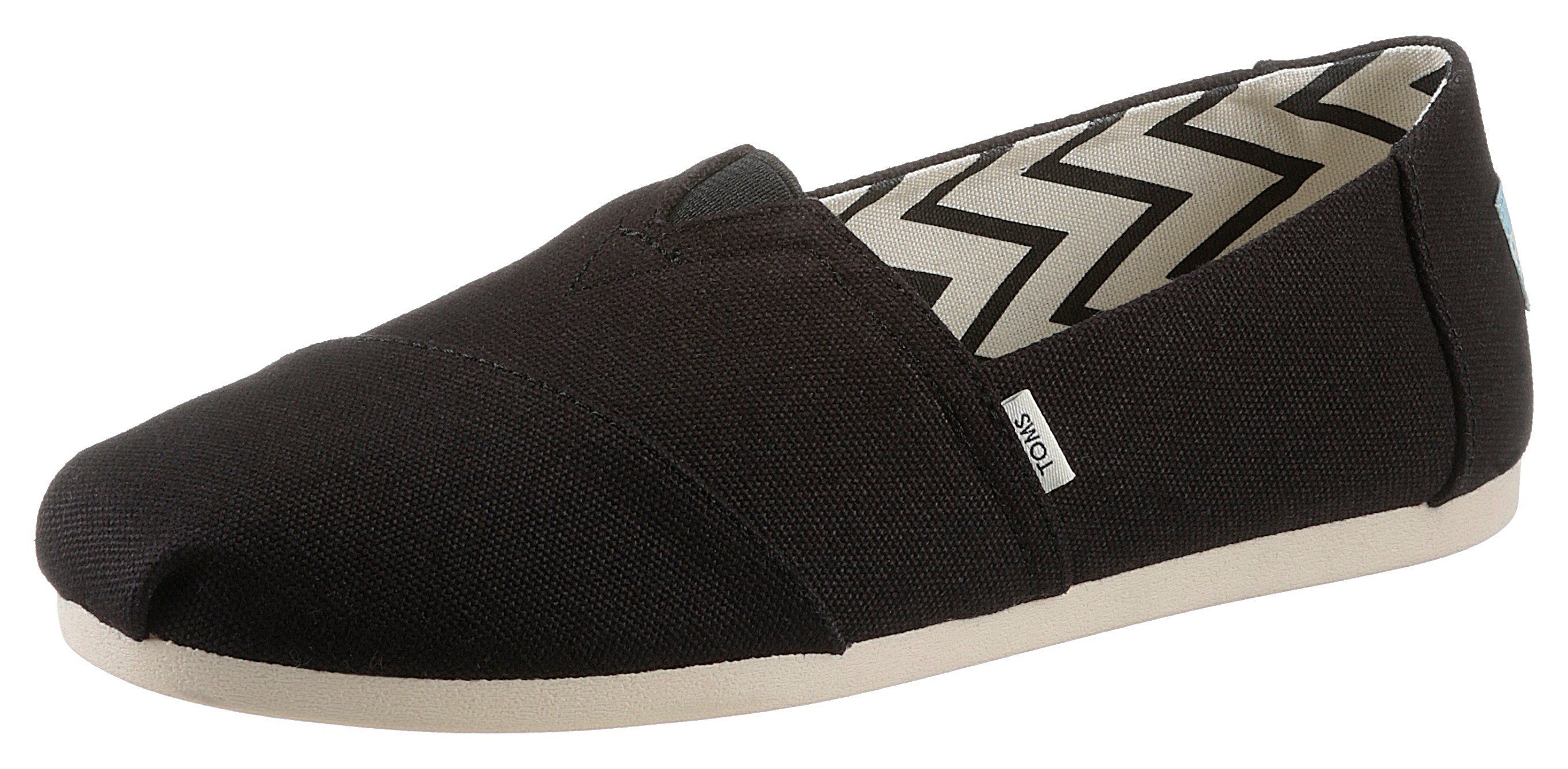 TOMS ALPARGATA Espadrille mit kleinem Stretcheinsatz schwarz | Espadrilles