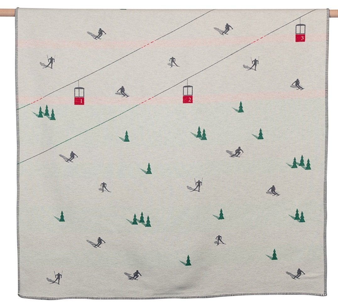 Wohndecke Sylt 'Skipiste' 140 x 200 cm, DAVID FUSSENEGGER