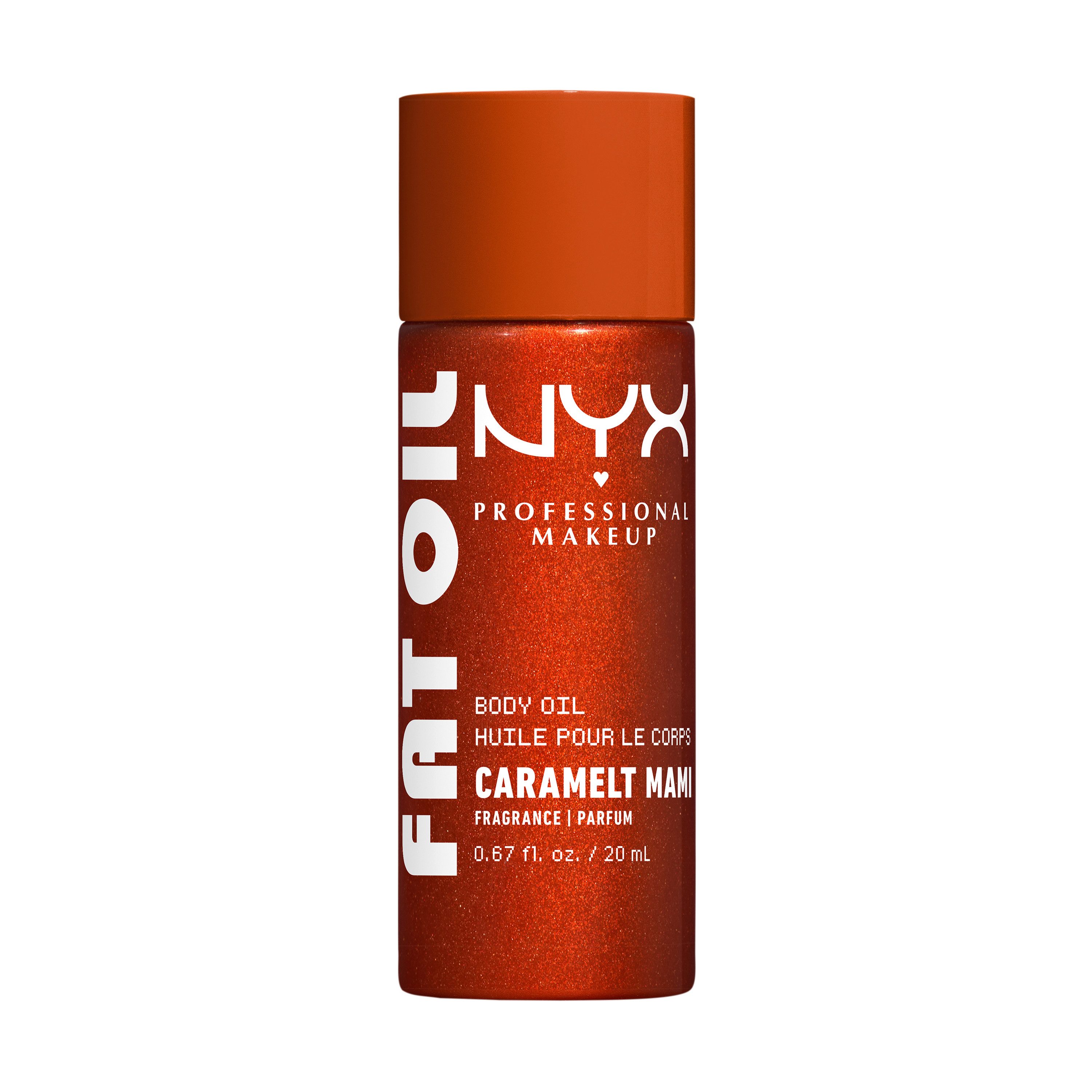 NYX PROFESSIONAL MAKEUP Körperöl FAT OIL BODY OIL CARAMELT MAMI, für strahlenden Glow am Körper