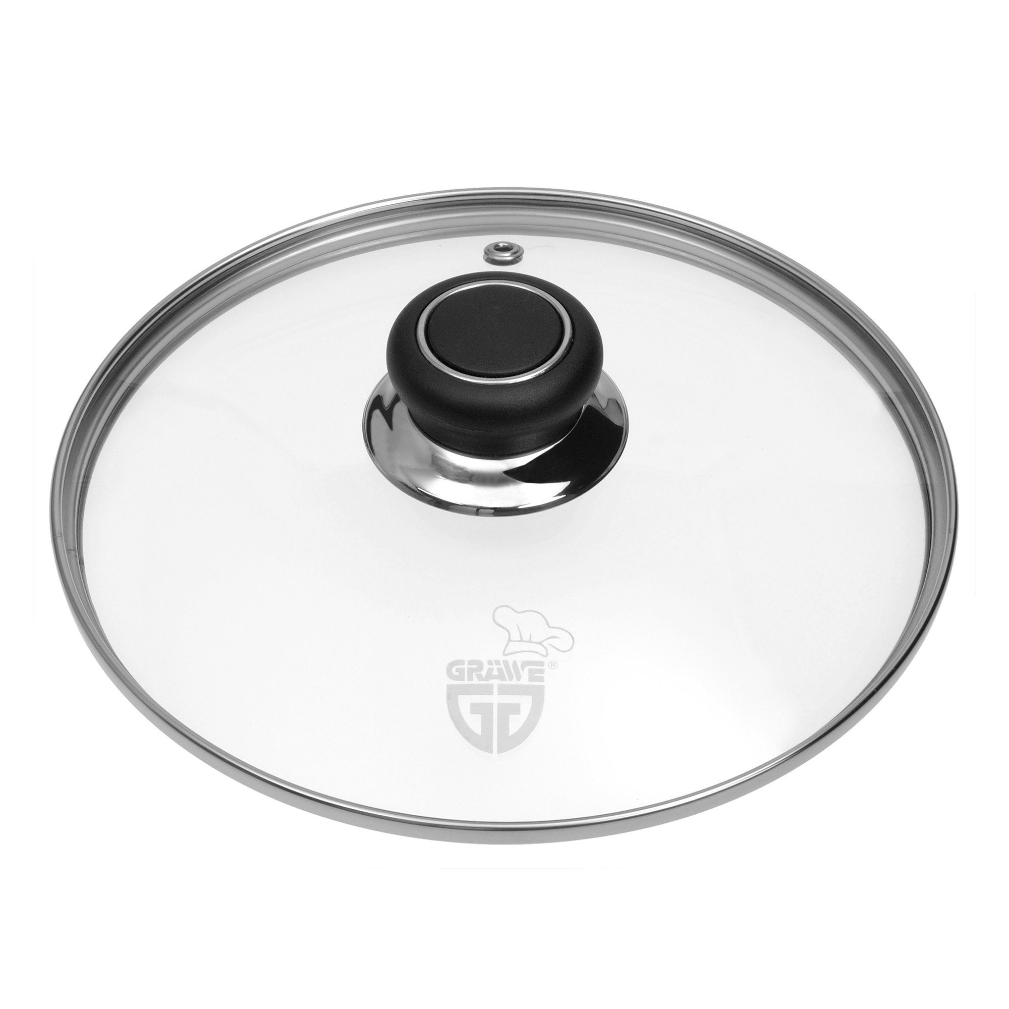 GRÄWE Topfdeckel Aus Gehärtetem Glas – 16-32 Cm Passend, Mit Edelstahlrand GRÄWE Topfdeckel Aus Gehärtetem Glas – 16-32 Cm Passend, Mit Edelstahlrand