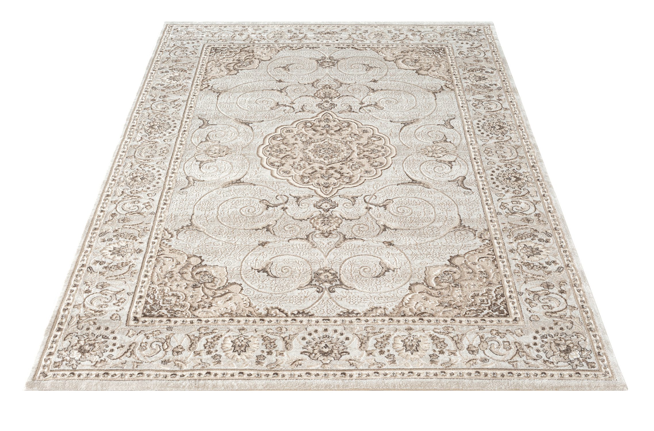 Carpetilla Designteppich Designer Wohnzimmer Teppich Richmond Vintage Vizon günstig online kaufen