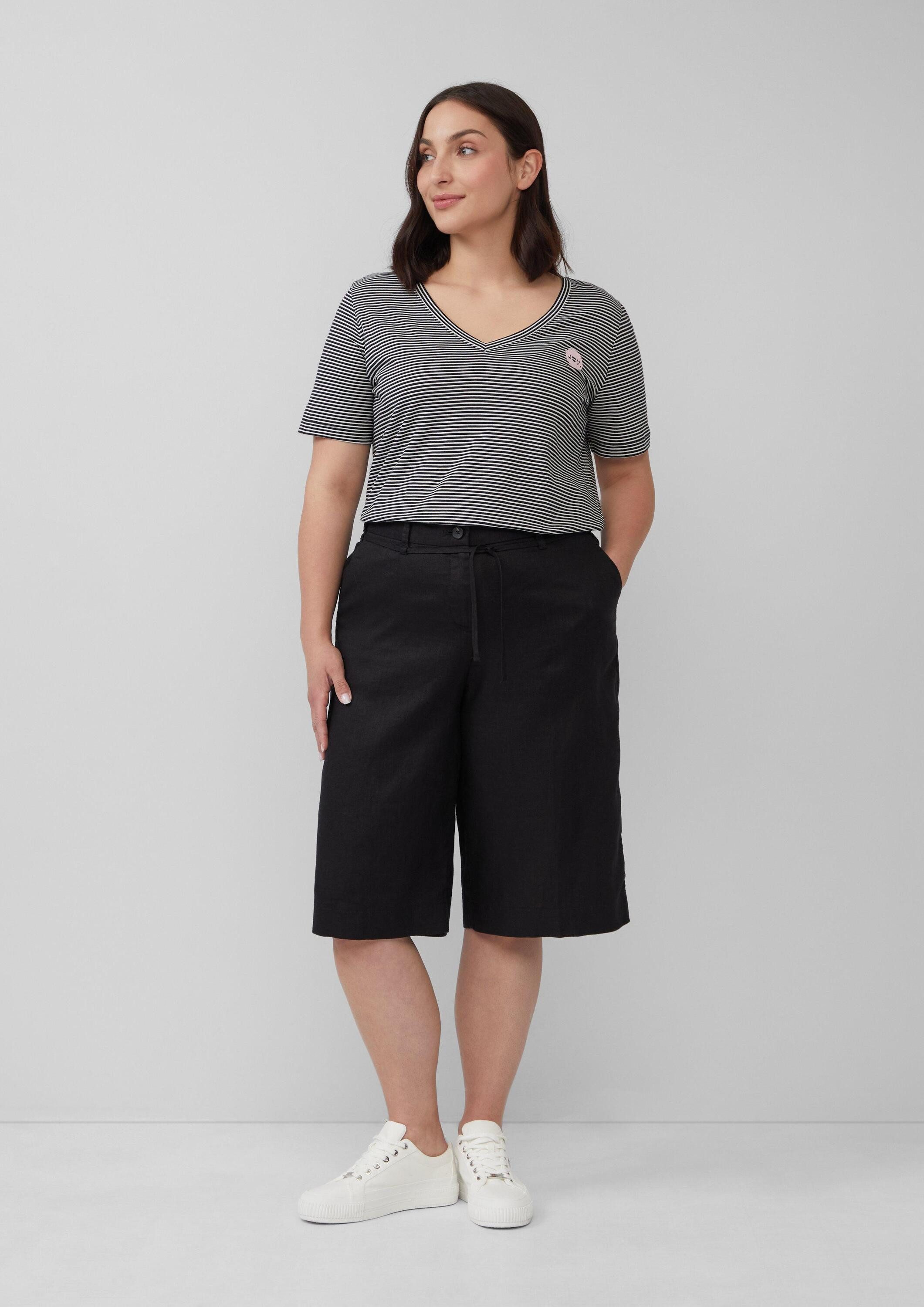 s.Oliver Shorts Hose Leinen-Bermuda mit Formbund günstig online kaufen