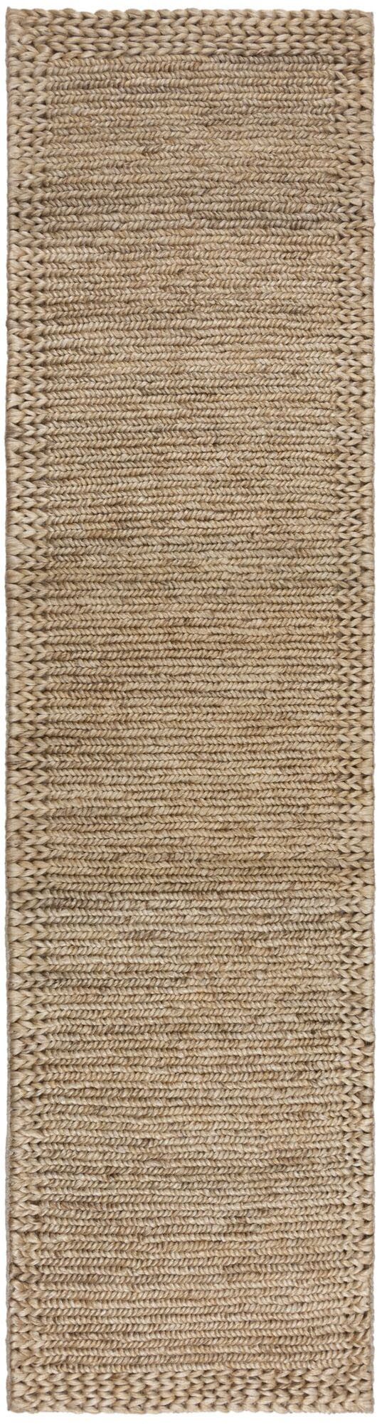 FLAIR RUGS Teppich Drew mit Bordüre, handgewebt, aus Jute, Soumak-Handflechttechnik, rechteckig, Höhe: 3 mm, schöne Sisaloptik, Wohnzimmer, …