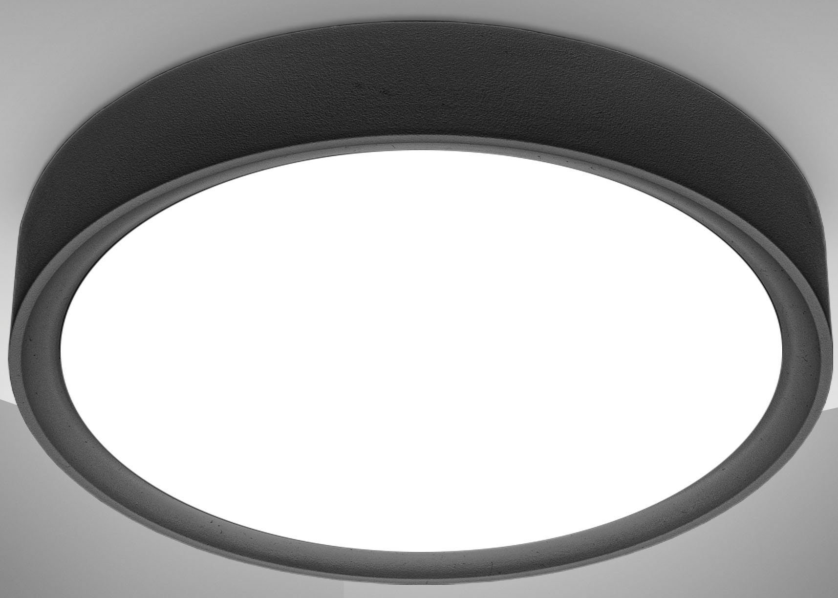 B.K.Licht LED Deckenleuchte BK_DL1434 LED Deckenlampe, Ø25cm, Schwarz, neut günstig online kaufen