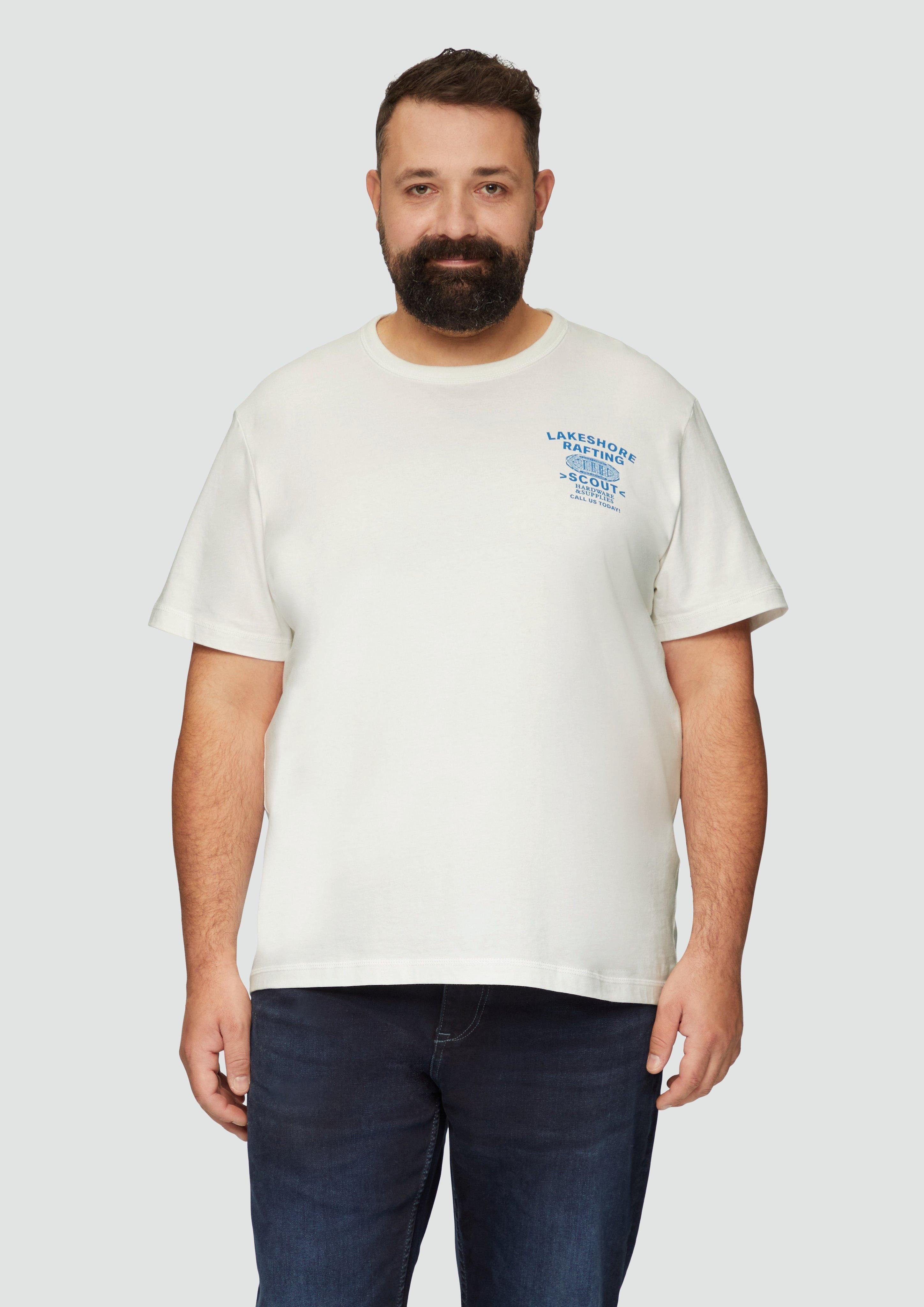 s.Oliver Kurzarmshirt Baumwollshirt mit Frontprint Artwork günstig online kaufen