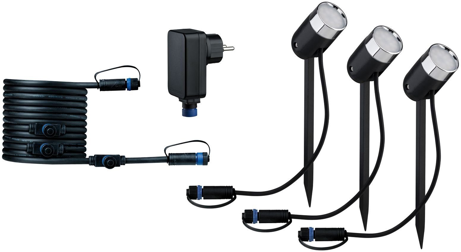 Paulmann LED Gartenstrahler Plug & Shine, Plug & Shine, LED fest integriert, Warmweiß, LED-Modul, RGBW