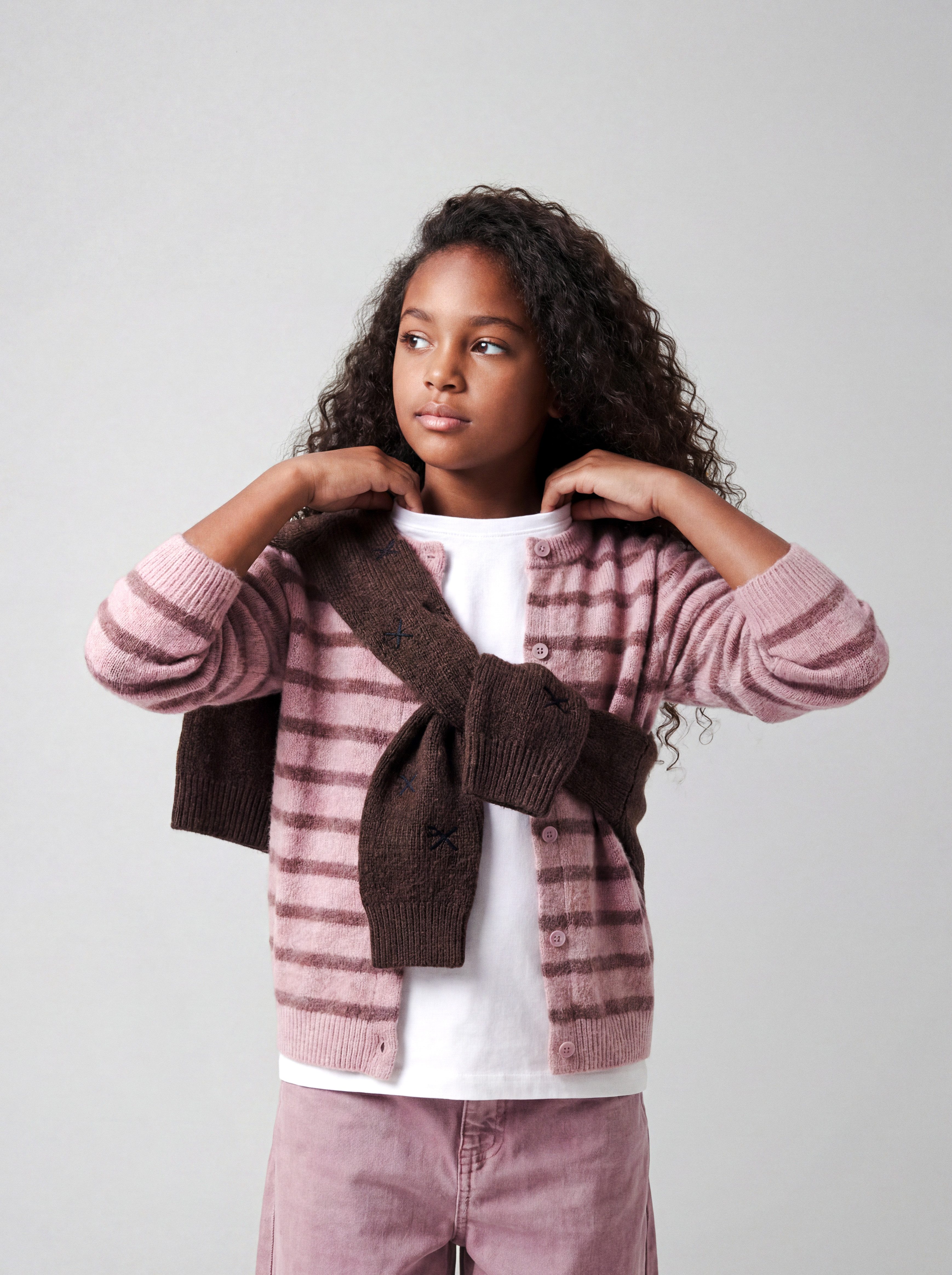 Name It Strickjacke NKFNERINA LS KNIT CARD Materialmix, regular fit