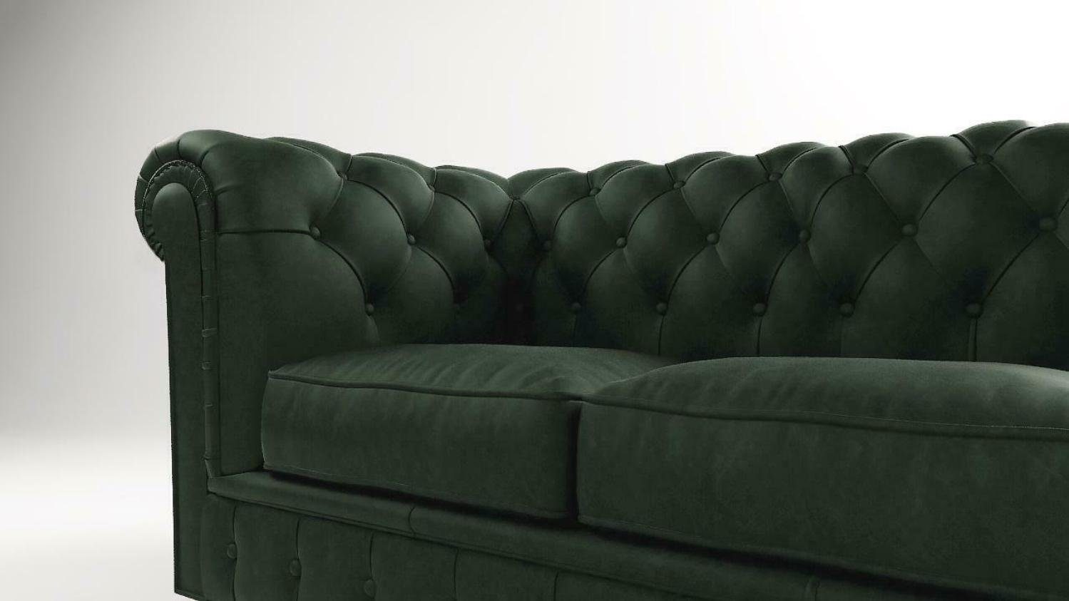 Made Chesterfield Designer Dreisitzer Grüner Luxus JVmoebel Europe Sofas Neu, in Couch Sofa