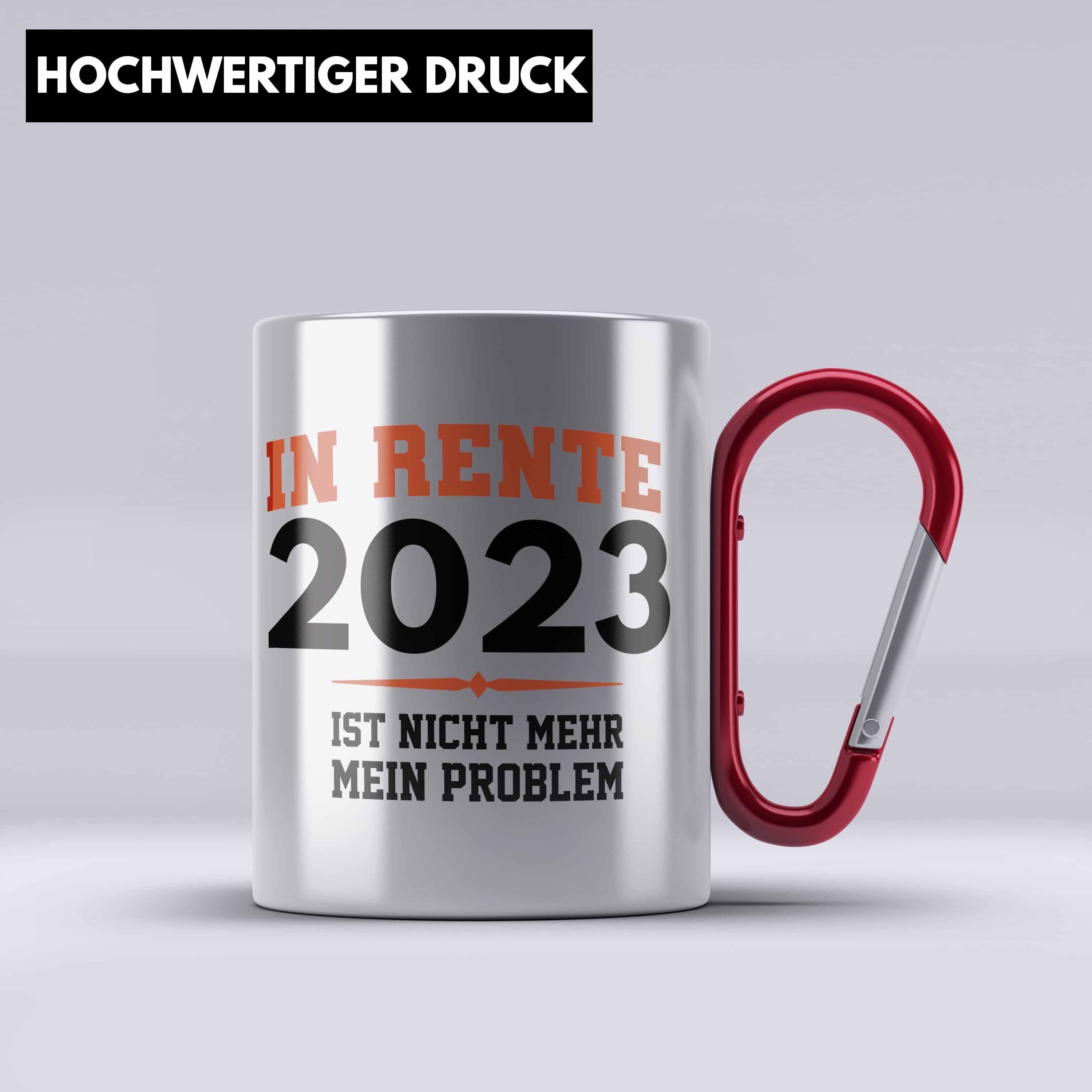 für Frau Geschenk Edelstahl 2022 Trendation Tasse Ruhestand Renter Rot Rente Lu Mann Thermotasse