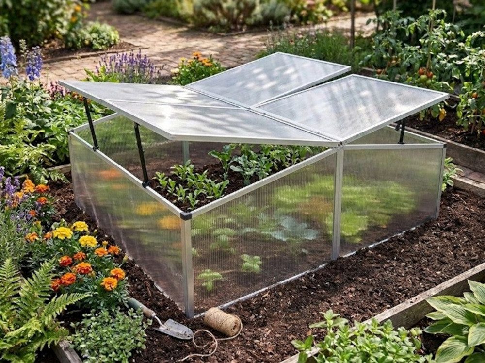 BruKa Frühbeet Aluminium PLANTBOX XXL Frühbeetkasten Gewächshaus Treibhaus