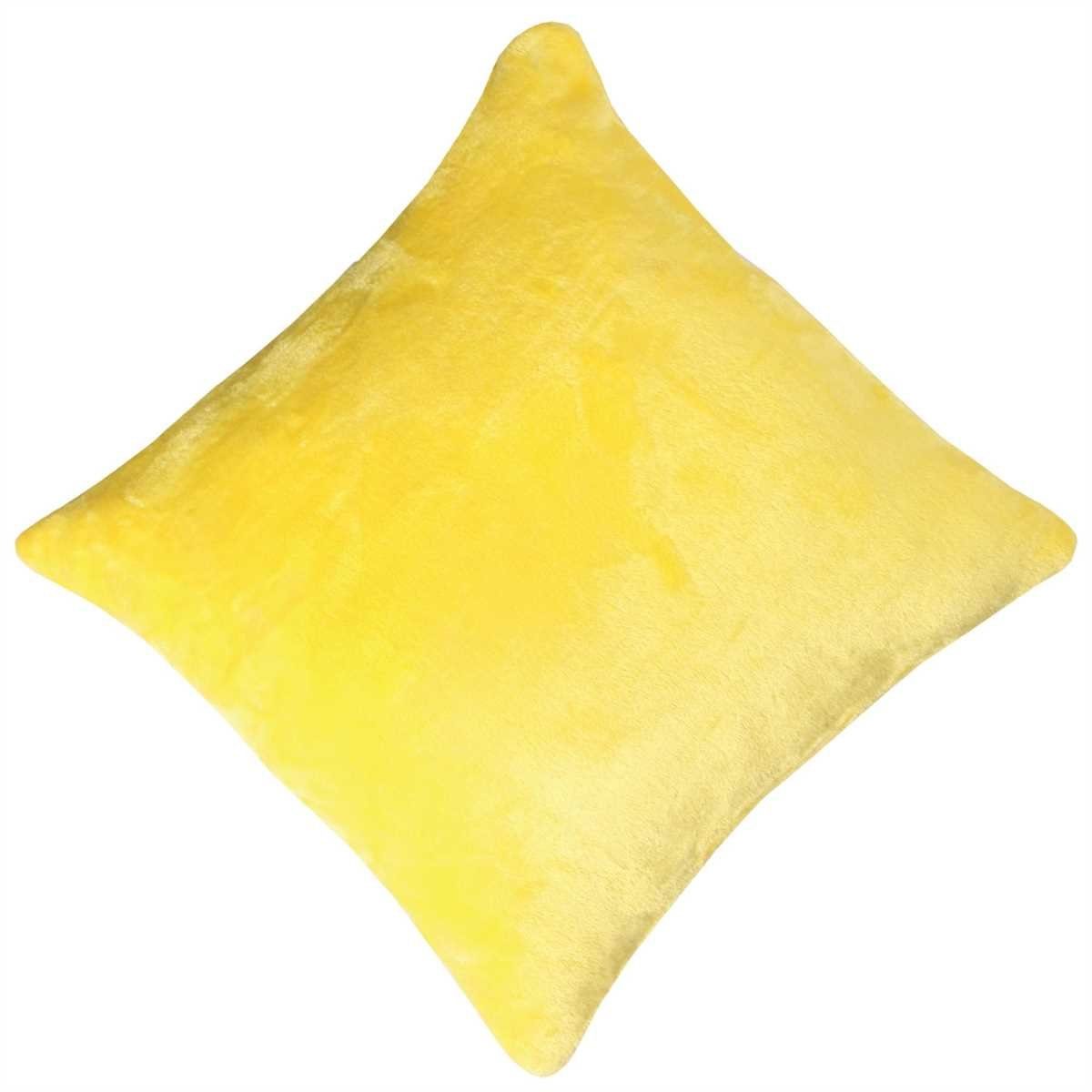 Gelb Kissen / (40x40 Bestlivings viele Flauschbezug versch. cm) (1 Stück), verfügbar, Reißverschluss, Bezug Kissenbezug Größen mit Celina, Kissenbezüge