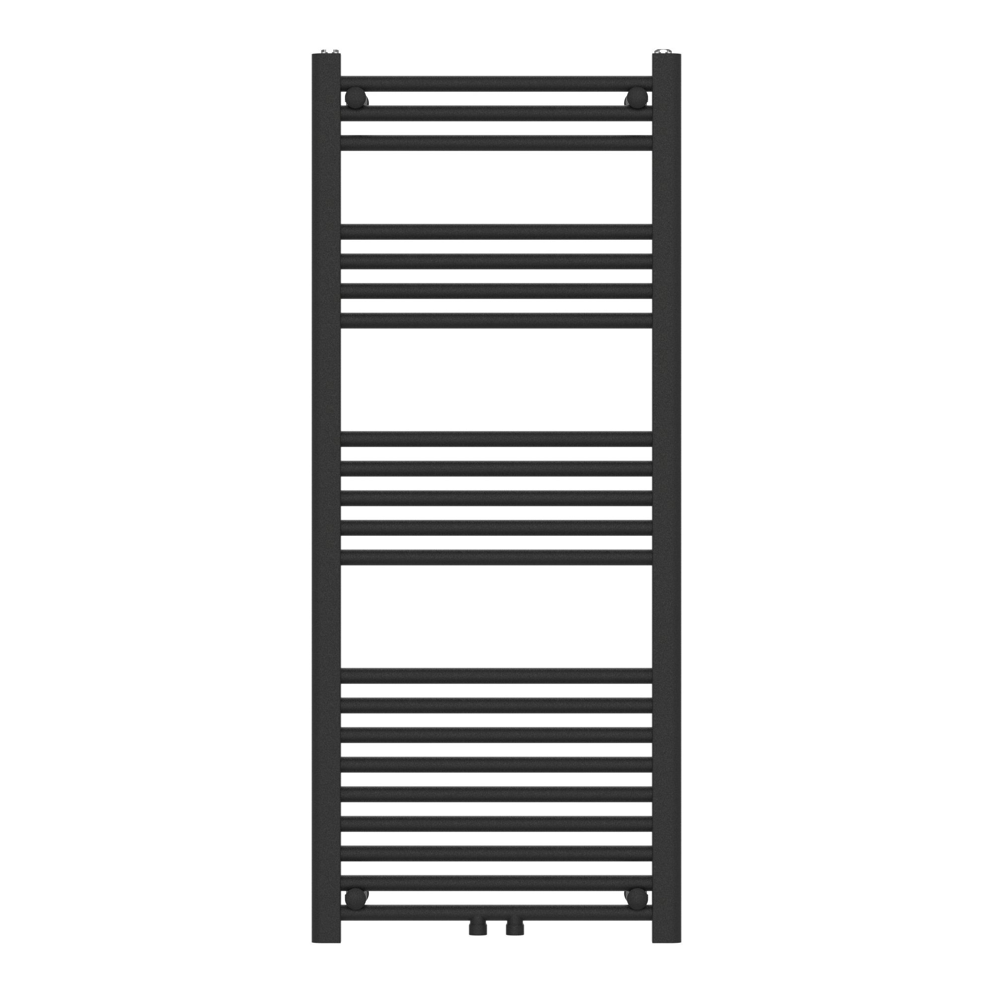 neu.haus Badheizkörper, »Voss« Handtuchheizkörper mit Stangen 120 x 50 cm Schwarz