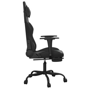 vidaXL Bürostuhl Gaming-Stuhl mit Fußstütze Schwarz Kunstleder