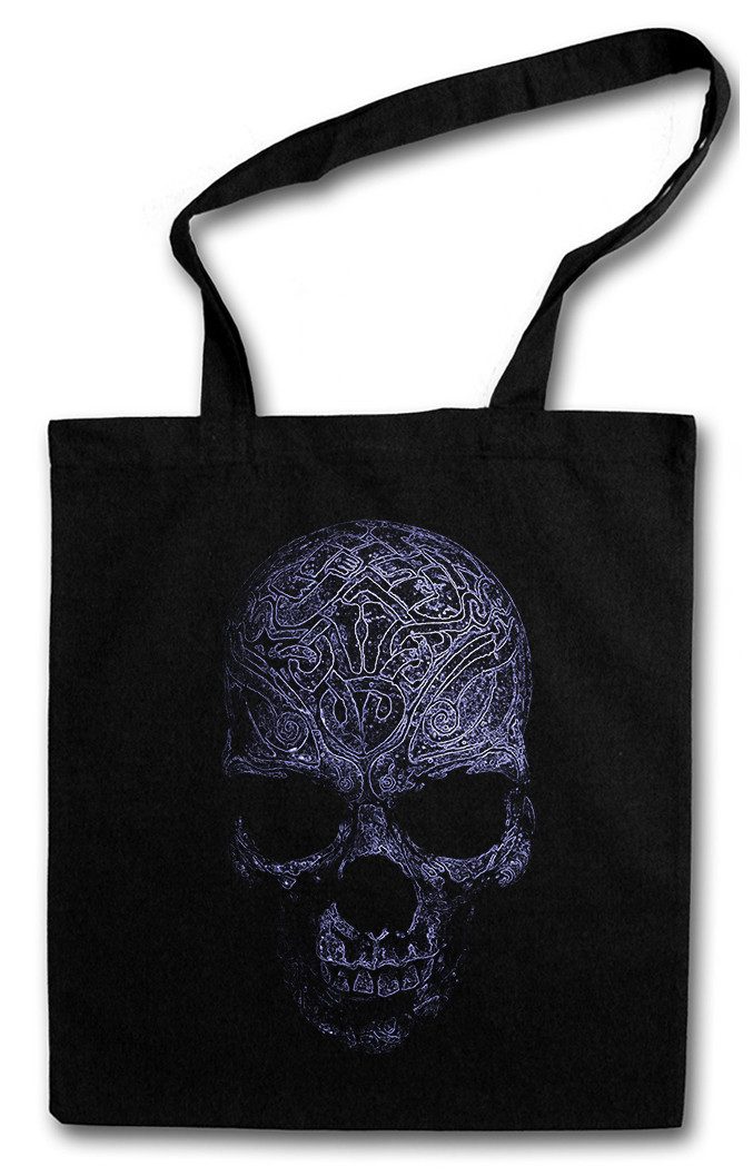 Beuteltasche Ornament Skull II Stofftasche Shirt Schädel Dead Totenschädel Art