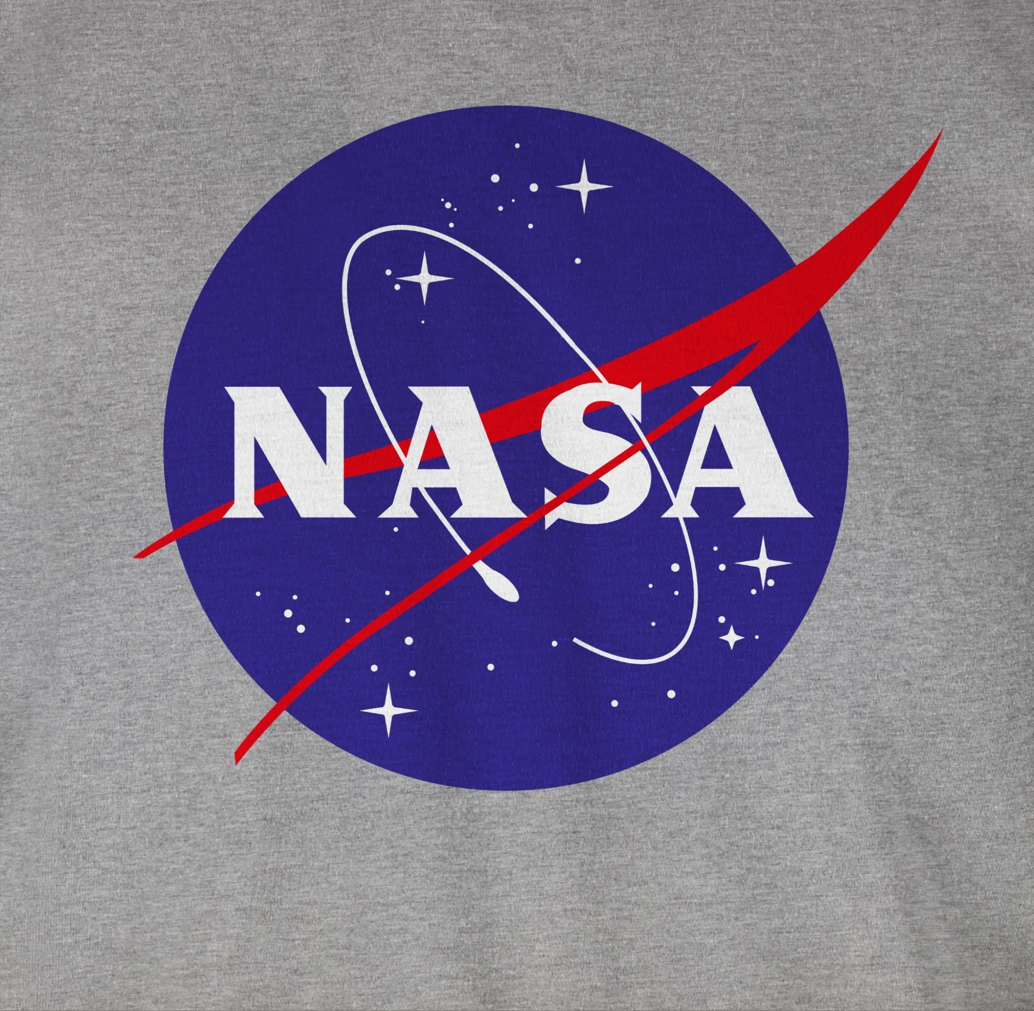 Statement Shirtracer 03 Meatball Sprüche meliert T-Shirt Nasa Grau Logo