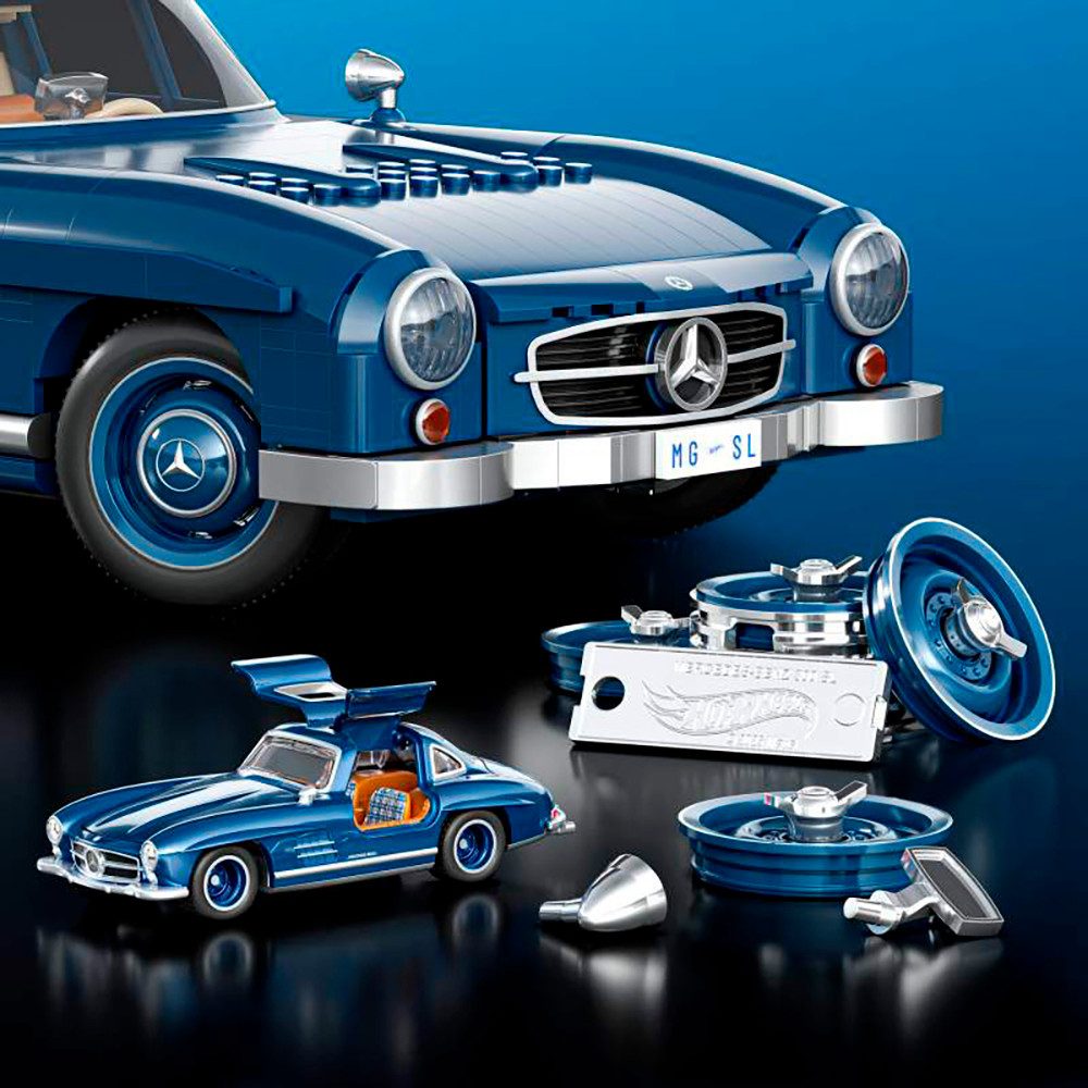 Mattel® Modellbausatz Mattel Brick Shop Hot Wheels, PREMIUM SERIES MERCEDES-BENZ, Maßstab 1:12, (1600-tlg) – Bild 5 von 5