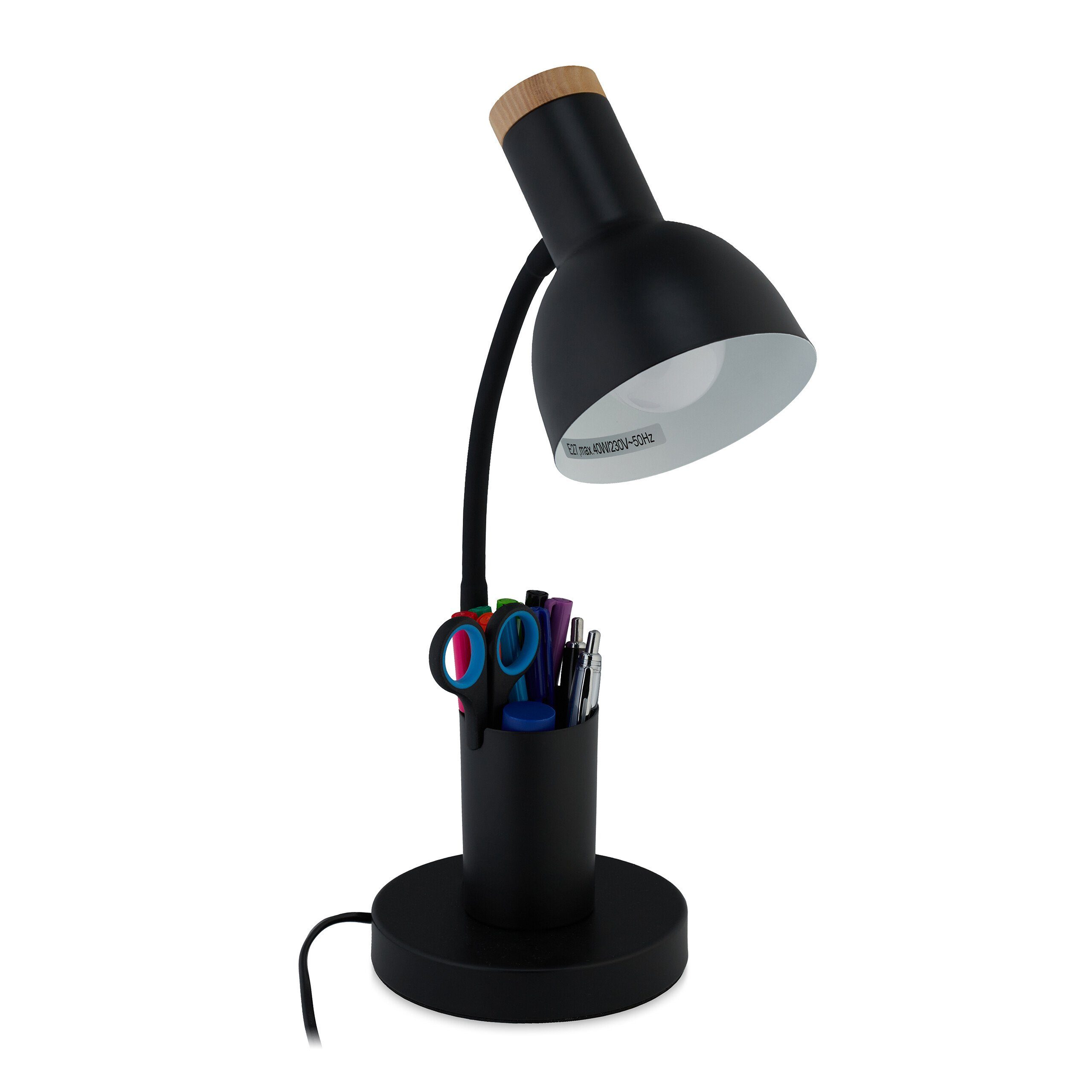 relaxdays Schreibtischlampe mit Stifthalt günstig online kaufen