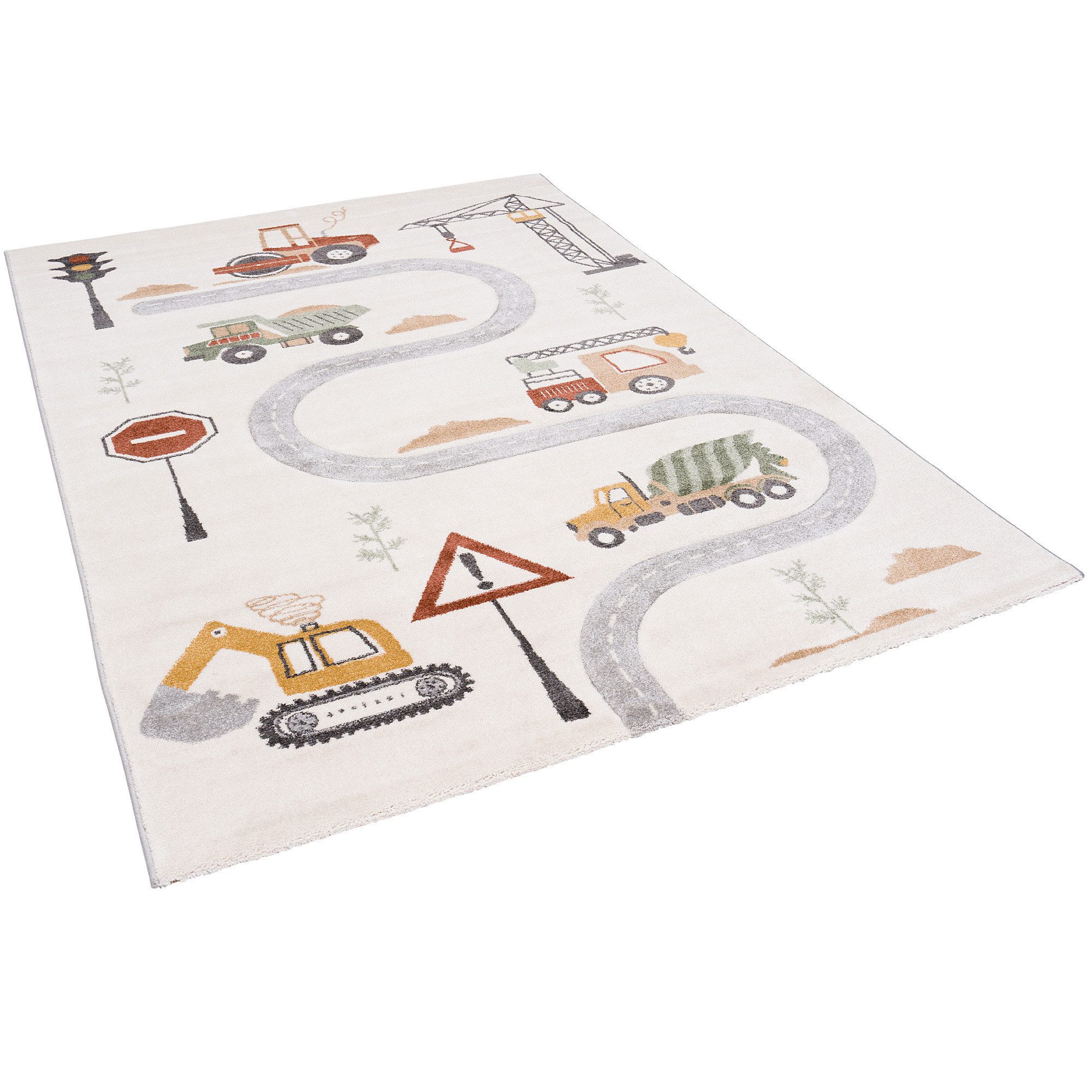 Pergamon Kinderteppich Kinder Teppich Maui Kids Baustelle, Rechteckig, Höhe: 13 mm – Bild 5 von 5