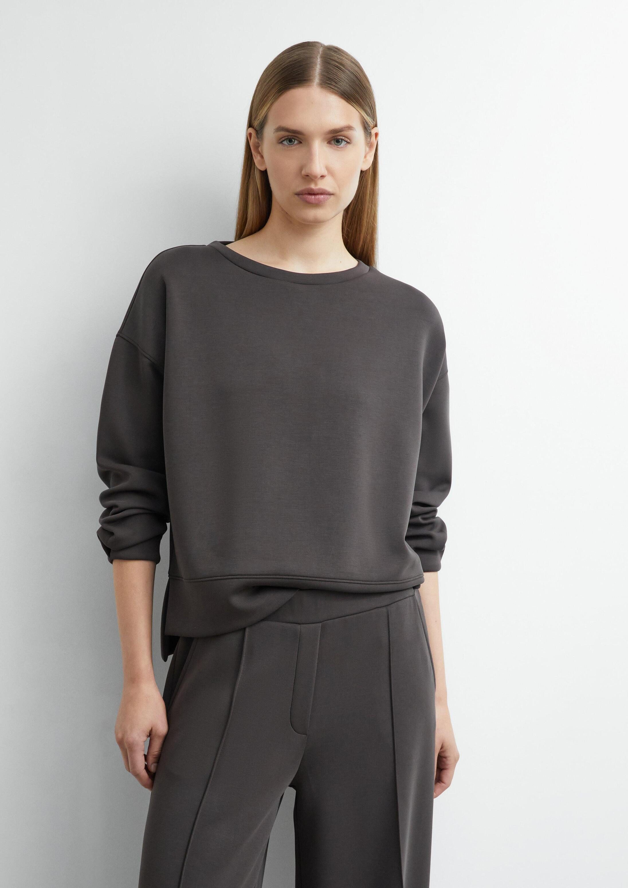 comma Sweatshirt Sweatshirt Weiches Sweatshirt mit Faltendetail