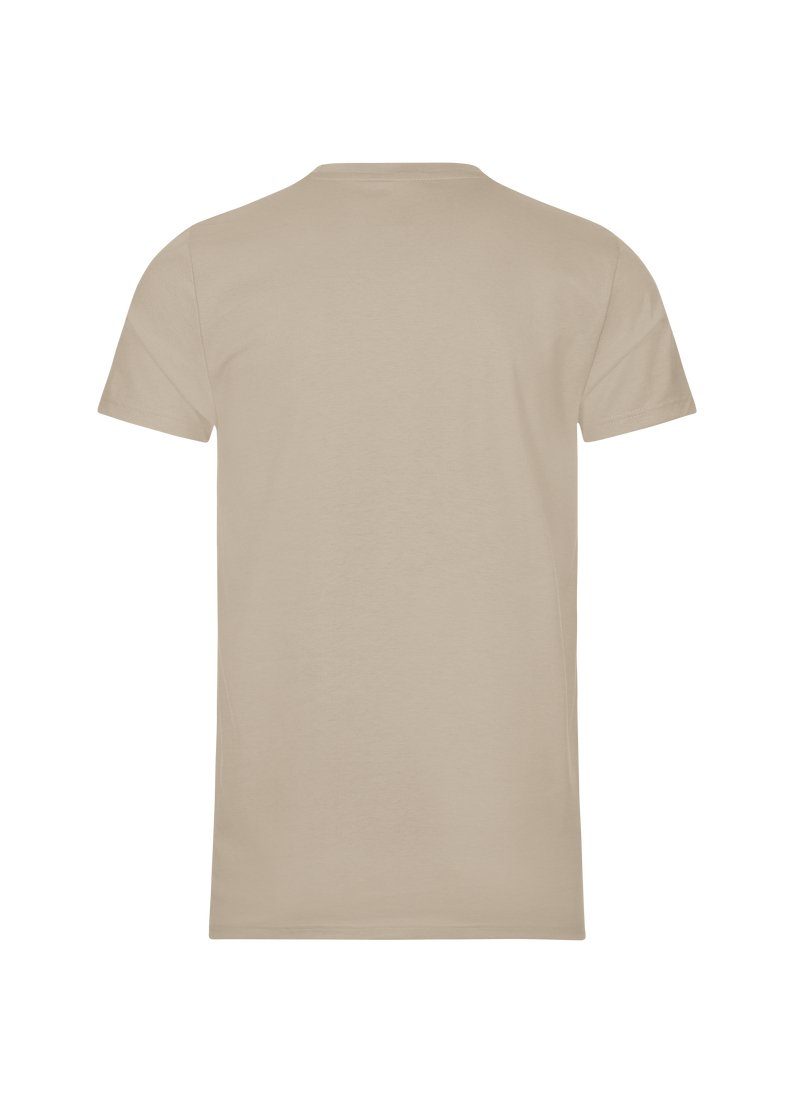 sand T-Shirt Trigema DELUXE aus Slim Fit Baumwolle T-Shirt TRIGEMA