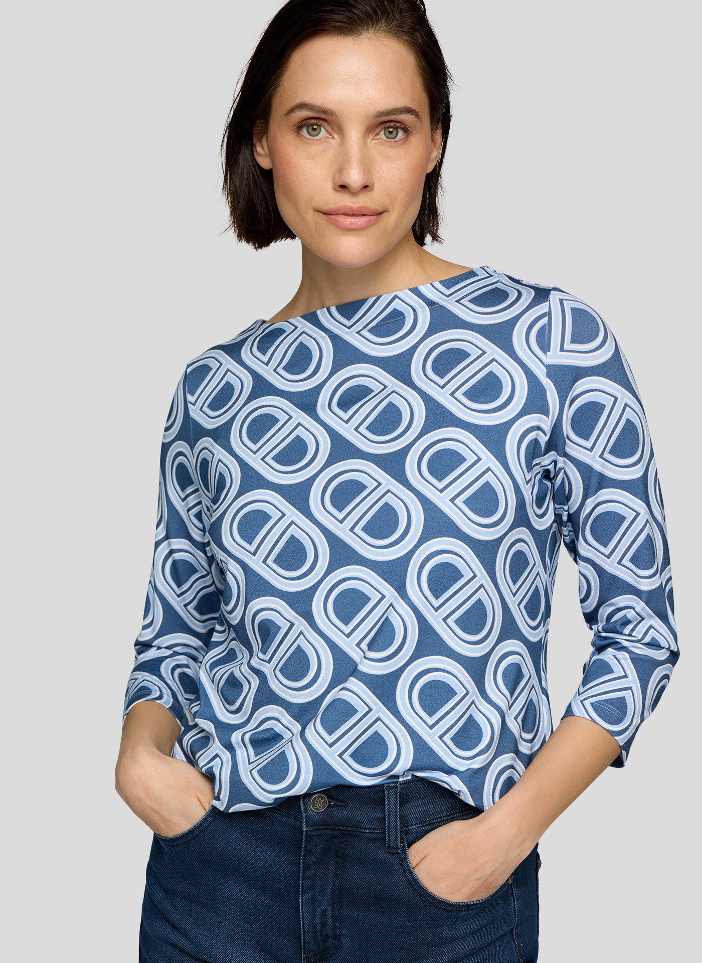 Rabe 3/4-Arm-Shirt mit All-Over Print günstig online kaufen