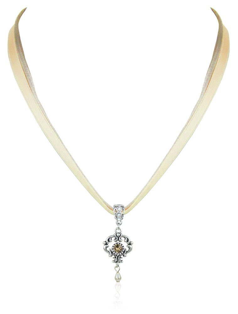 LUISIA® Kette mit Anhänger Halskette "Malou" mit Ornament Anhänger und Kristall von Swarovski® (inkl. Schmuckbox) – Bild 2 von 4