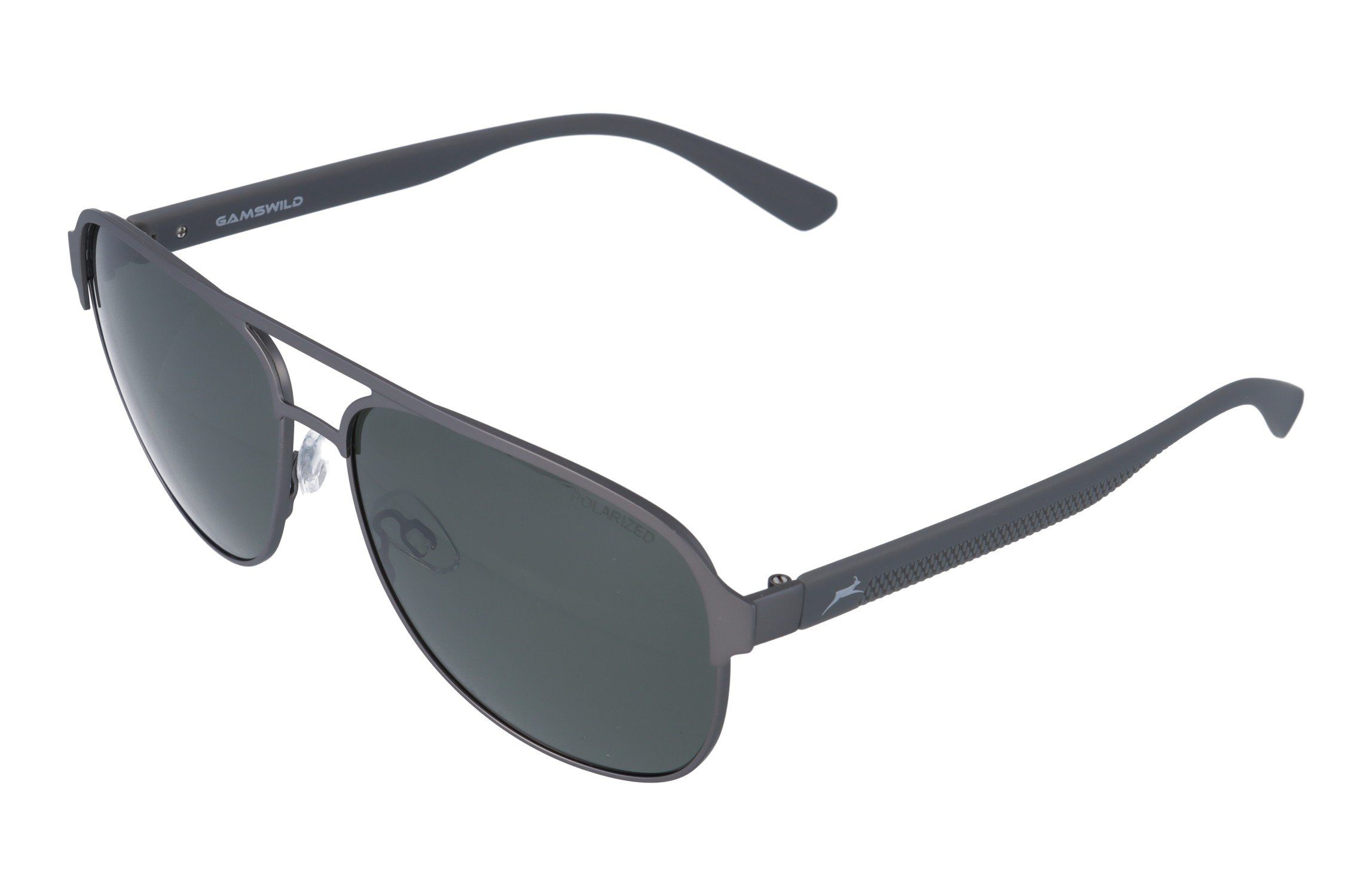 Gamswild Pilotenbrille WM4040 GAMSSTYLE Sonnenbrille Mode Brille Unisex Vollmetallrahmen grau