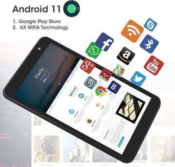 weelikeit Tablet (8,1", Android 11, Quad-core prozessor mit 2gb ram 32gb rom 5mp+8mp dual kamera anruf)